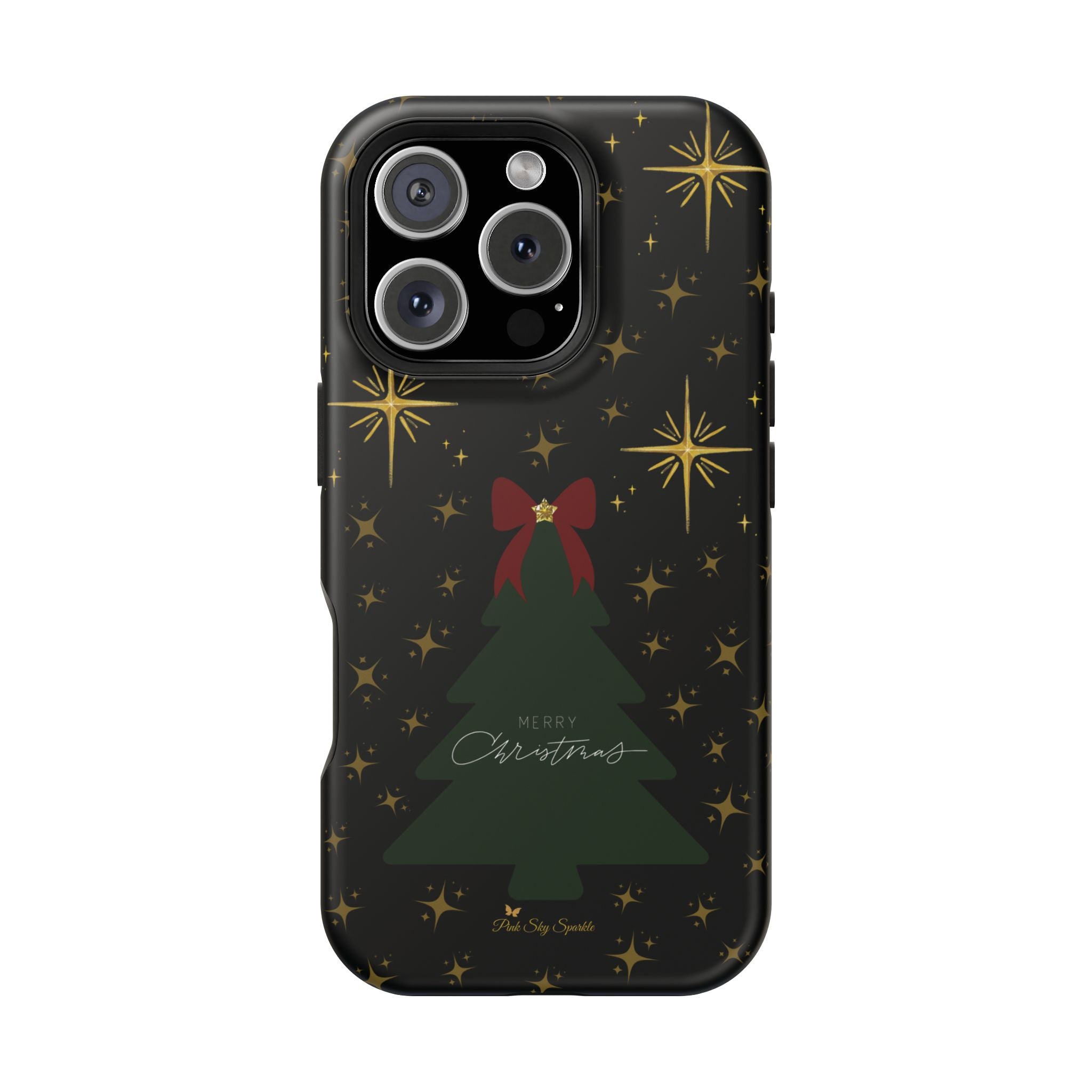 Starry Night Magnetic iPhone Case - Black Aesthetic Christmas Phone Cover