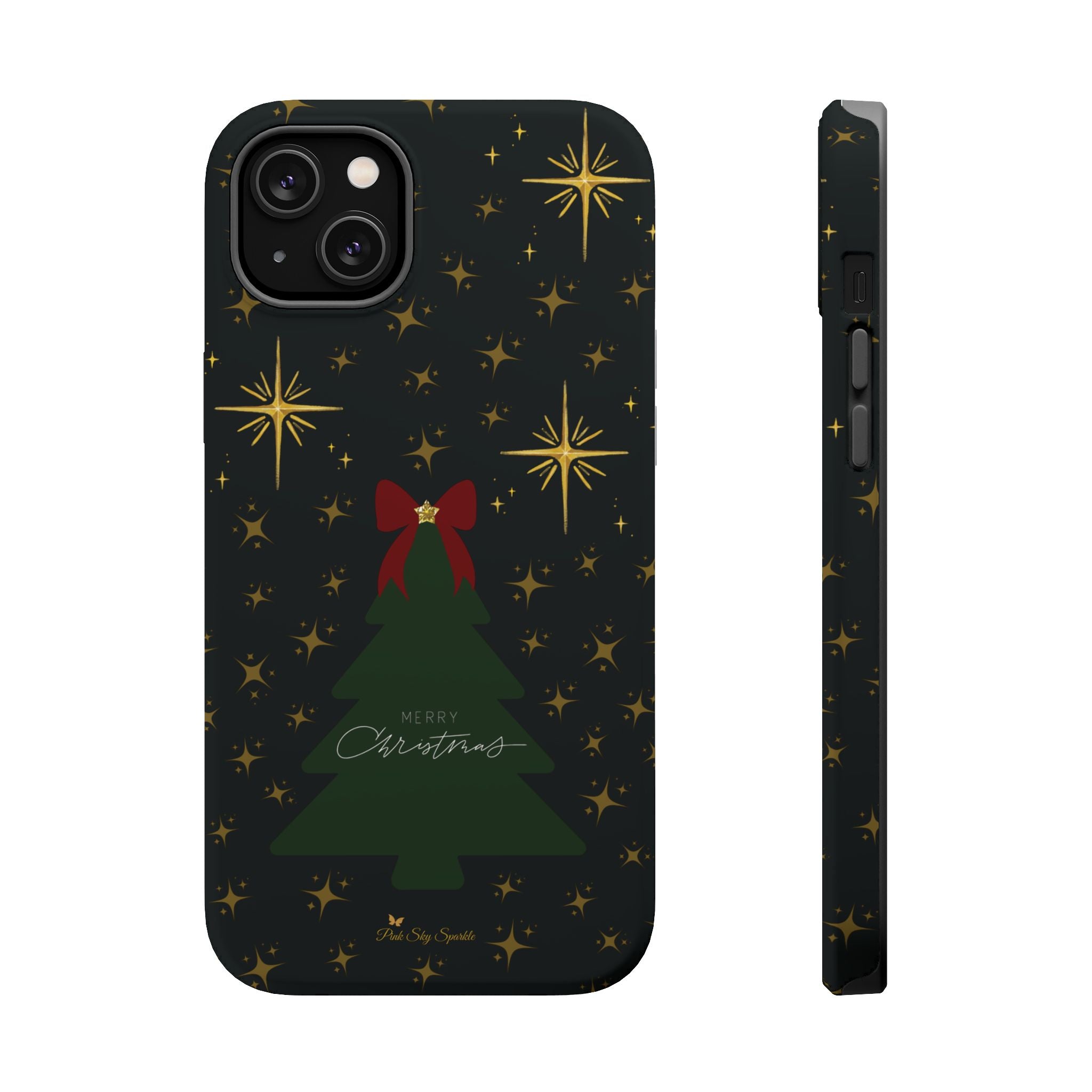 Starry Night Magnetic iPhone Case - Black Aesthetic Christmas Phone Cover