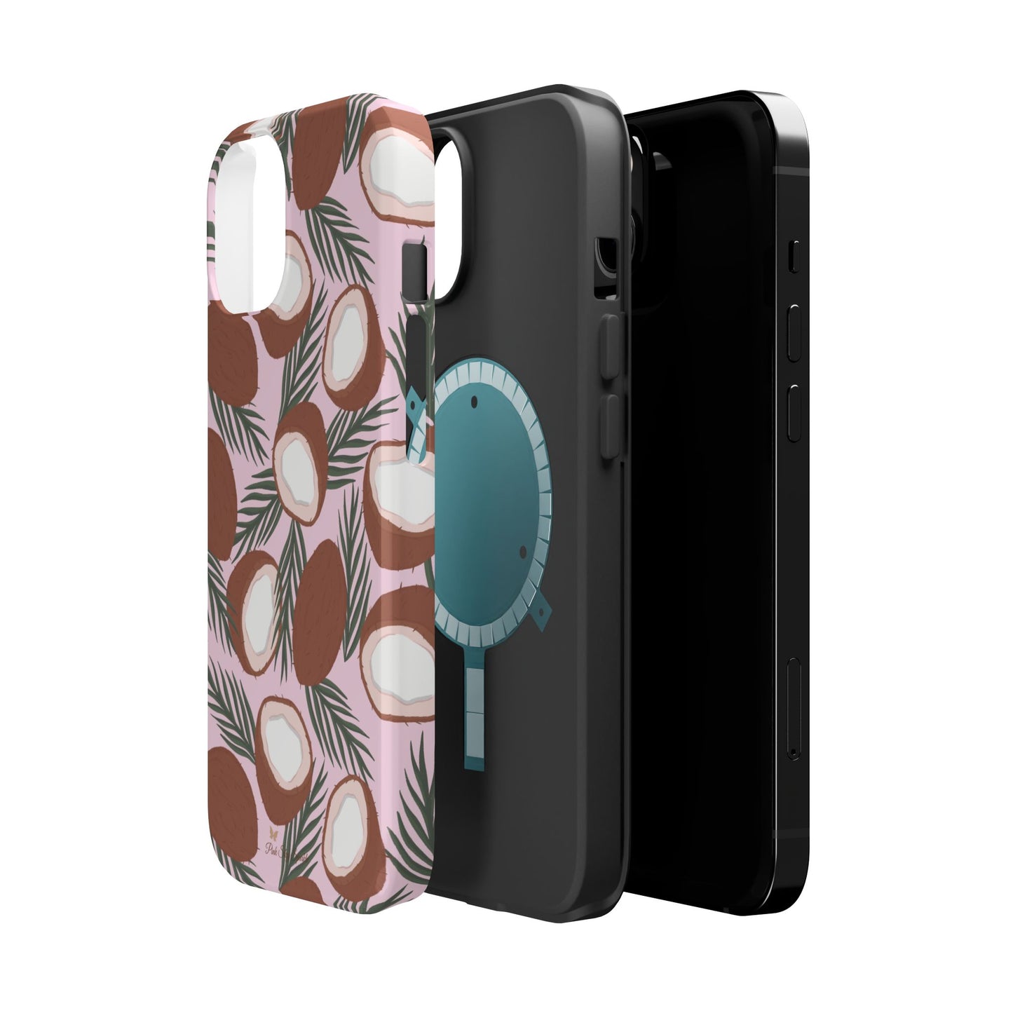 Funda magnética para iPhone con un encantador ramo de cocos