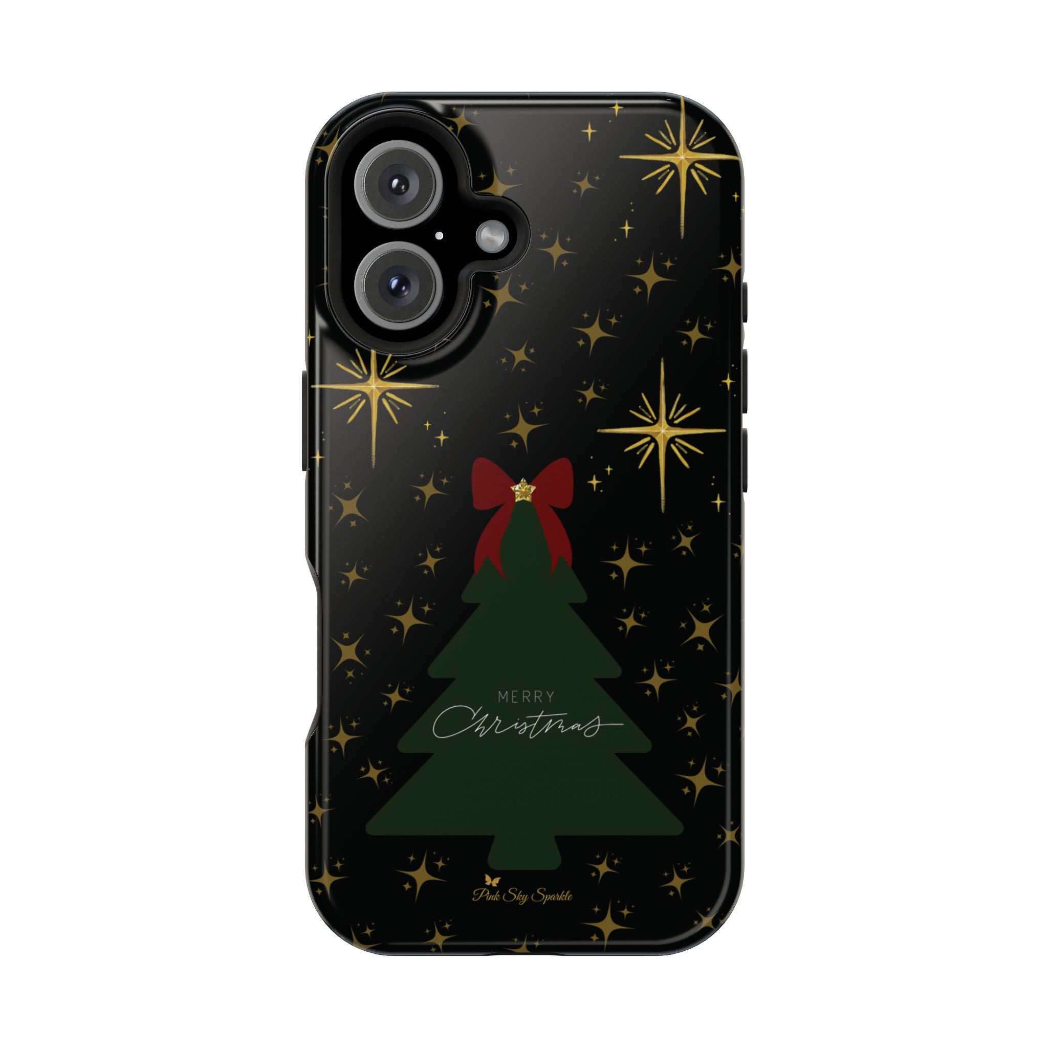 Starry Night Magnetic iPhone Case - Black Aesthetic Christmas Phone Cover