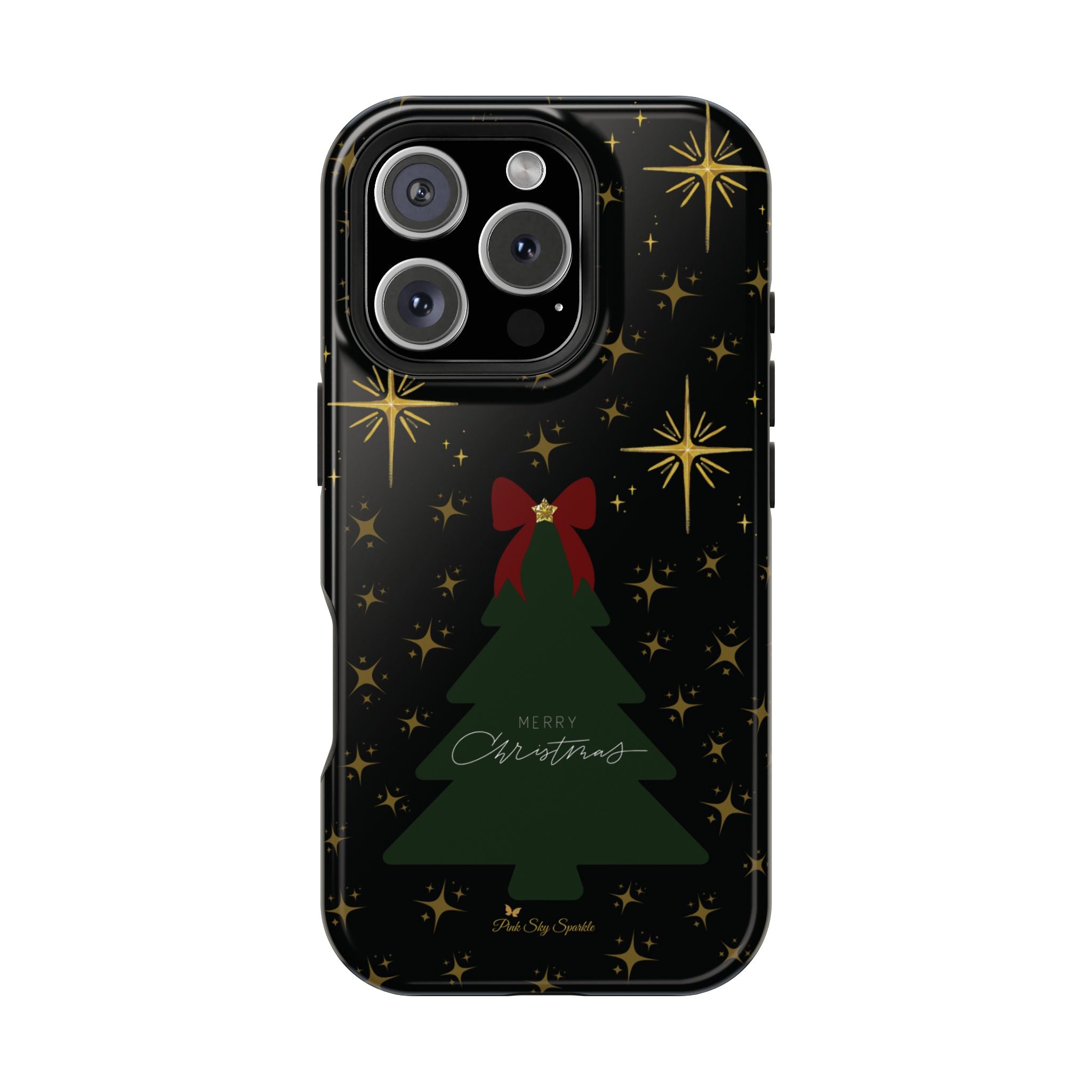 Starry Night Magnetic iPhone Case - Black Aesthetic Christmas Phone Cover