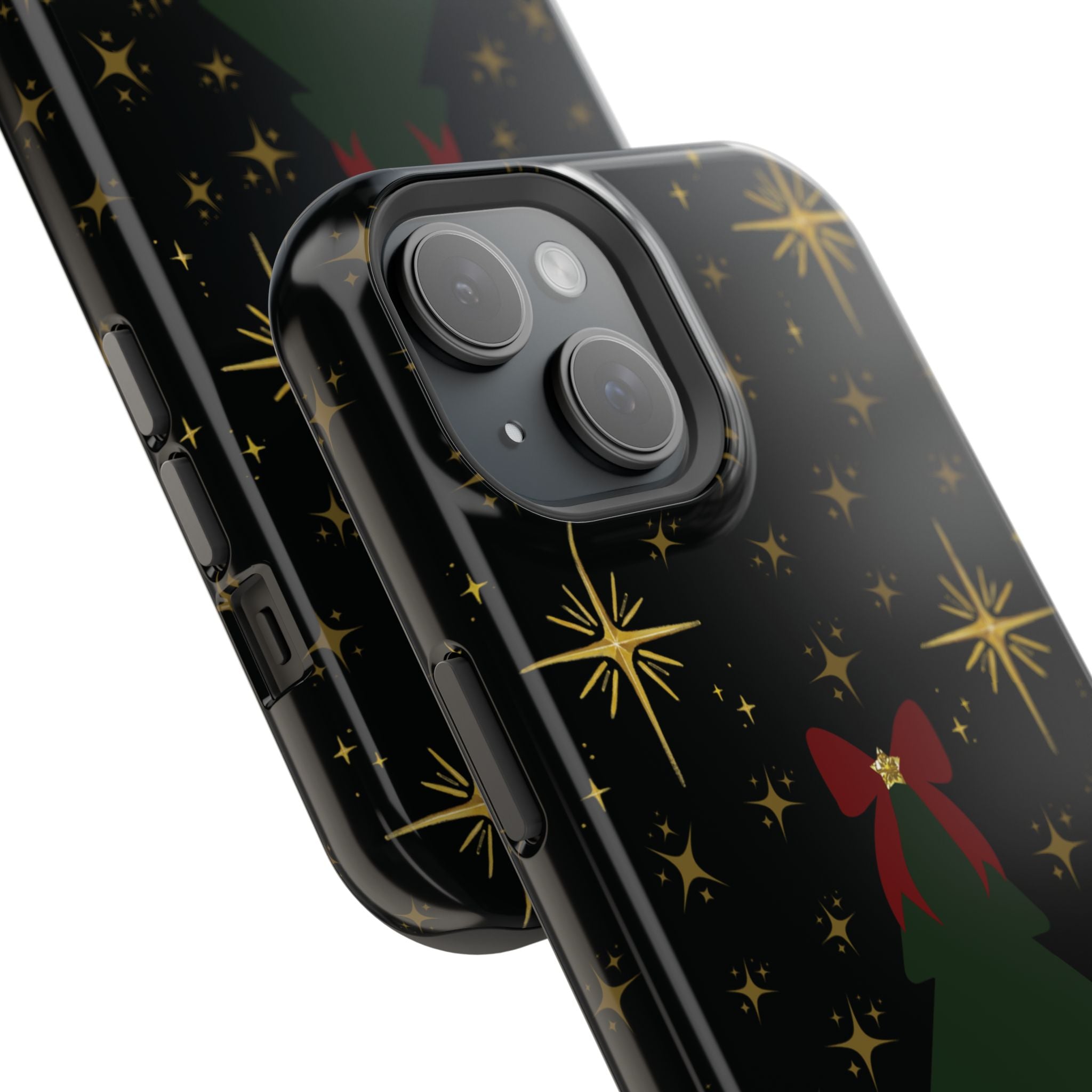 Starry Night Magnetic iPhone Case - Black Aesthetic Christmas Phone Cover