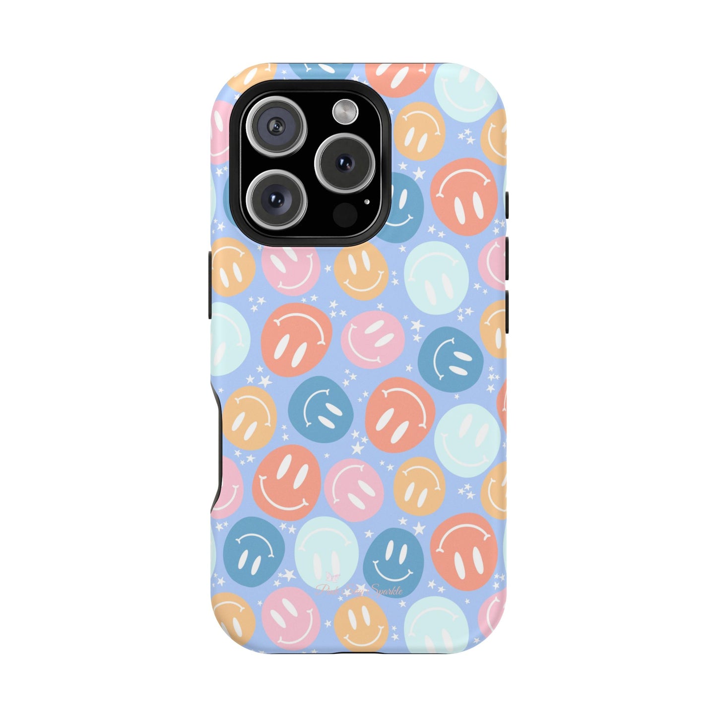 Funda magnética para iPhone All Smiles - Caras sonrientes pastel