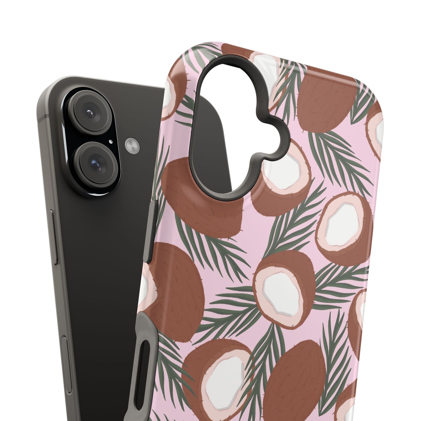 Funda magnética para iPhone con un encantador ramo de cocos