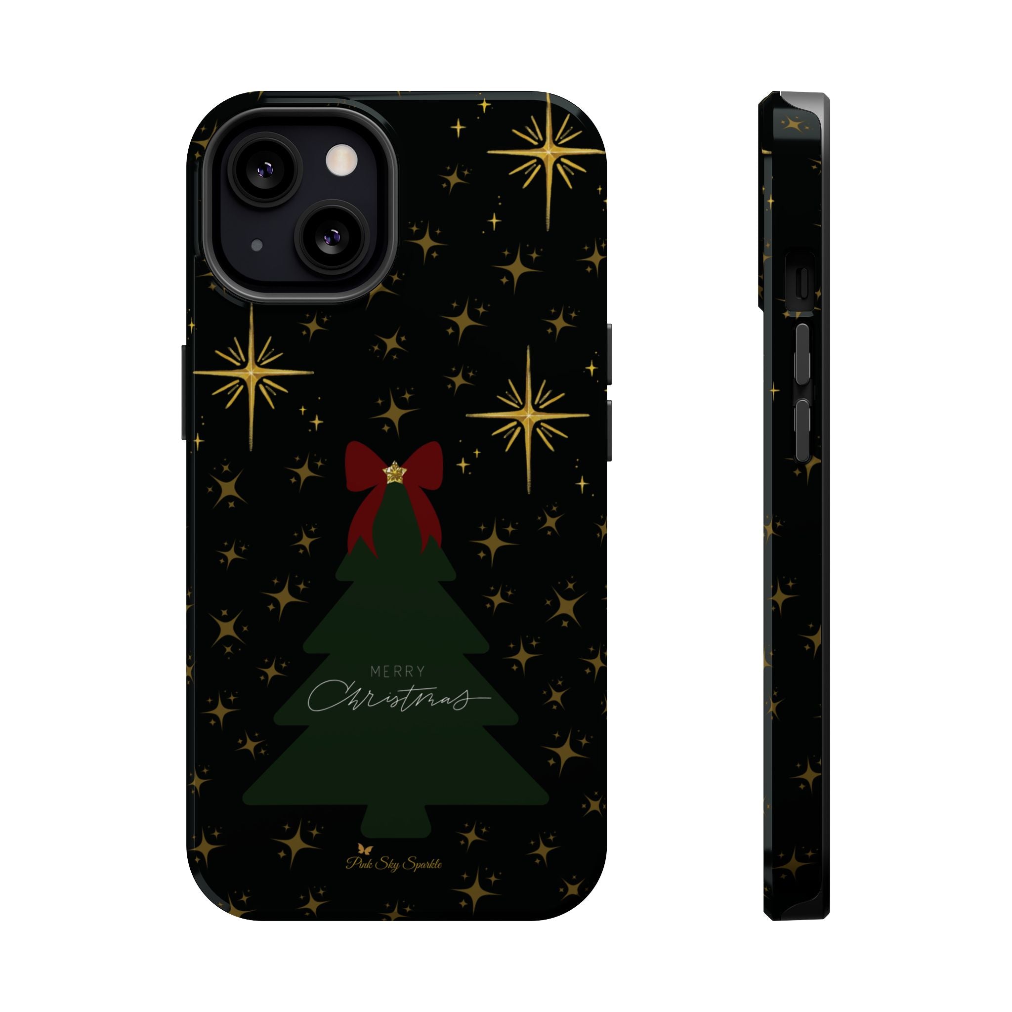 Starry Night Magnetic iPhone Case - Black Aesthetic Christmas Phone Cover
