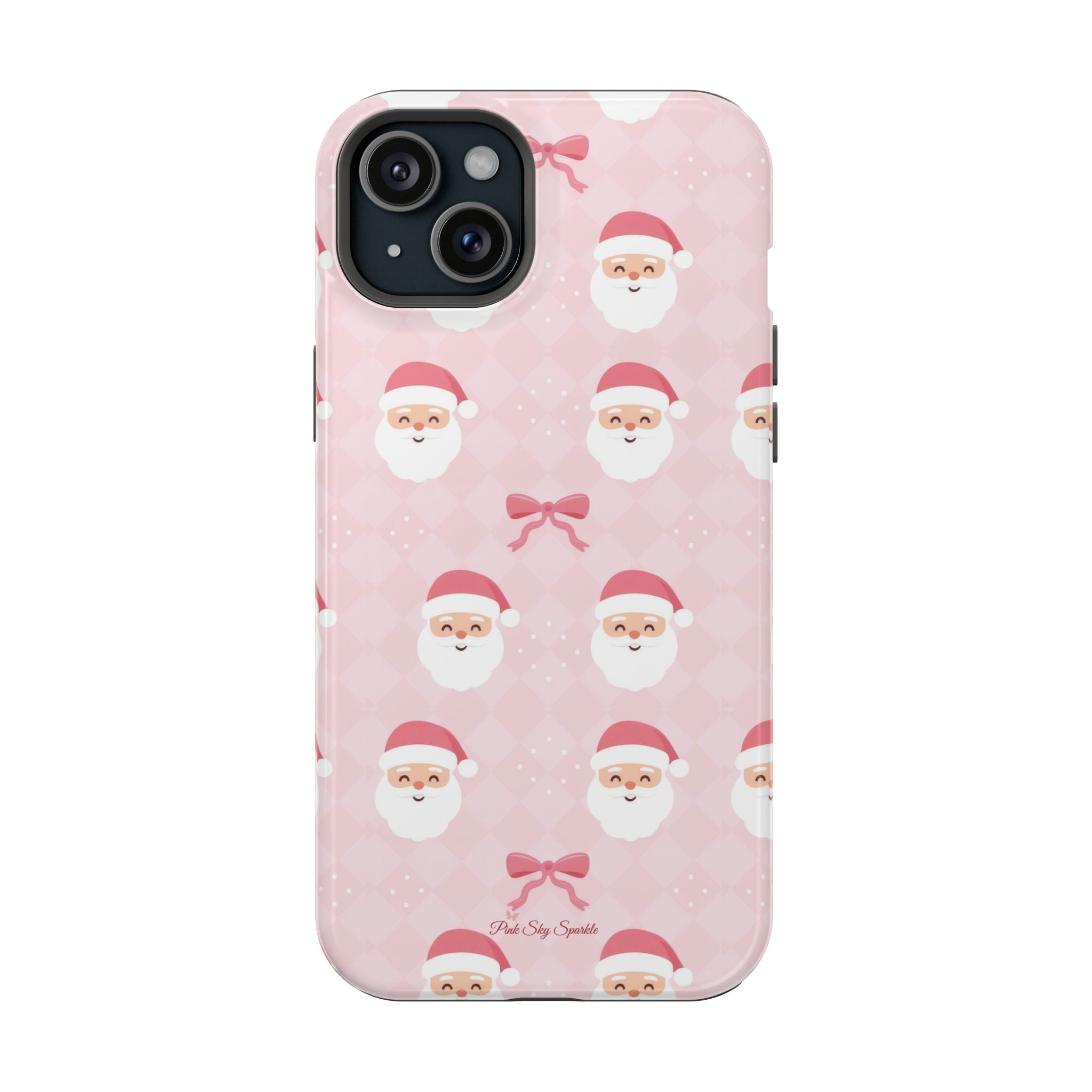 Pink Santa Bows Magnetic iPhone Case