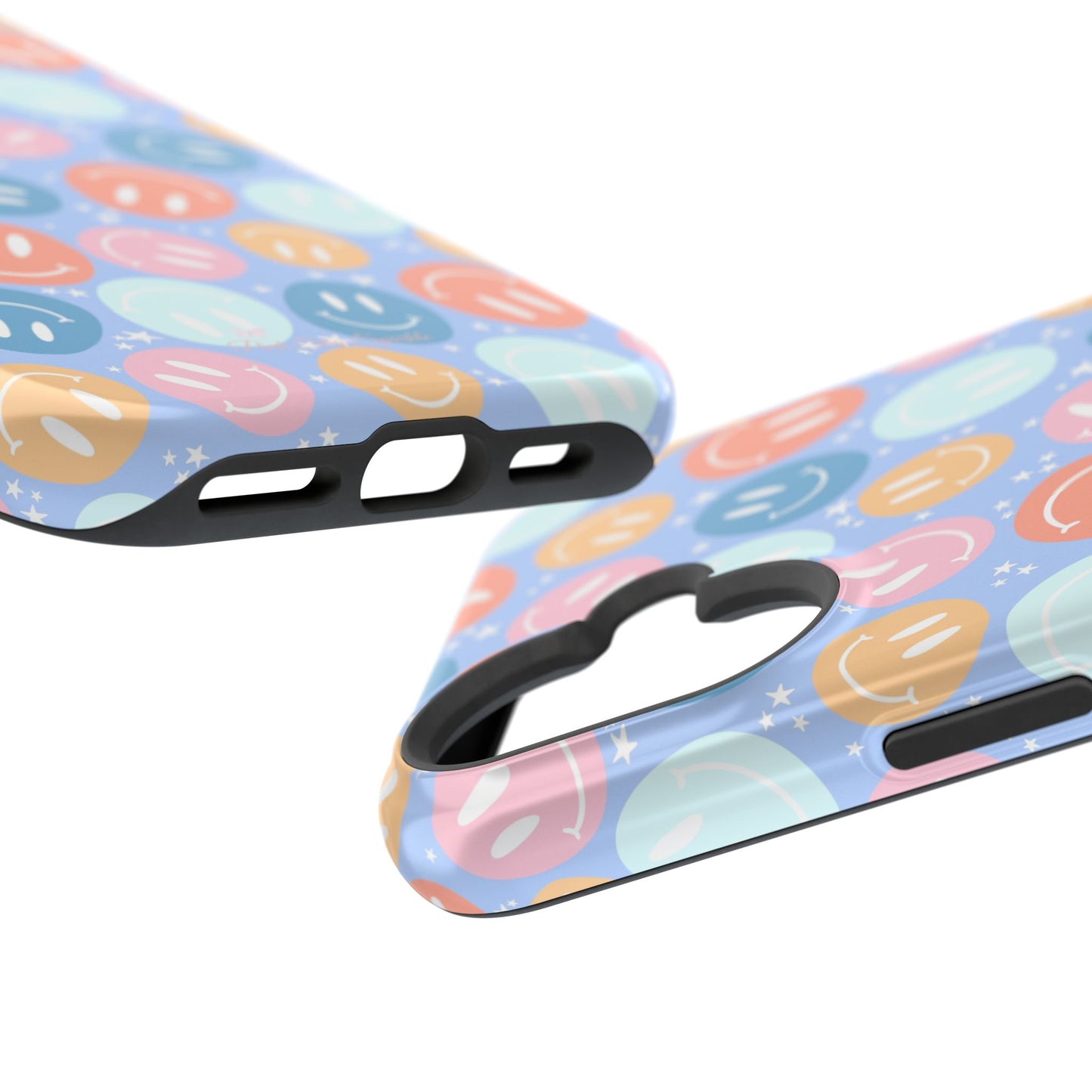 Funda magnética para iPhone All Smiles - Caras sonrientes pastel