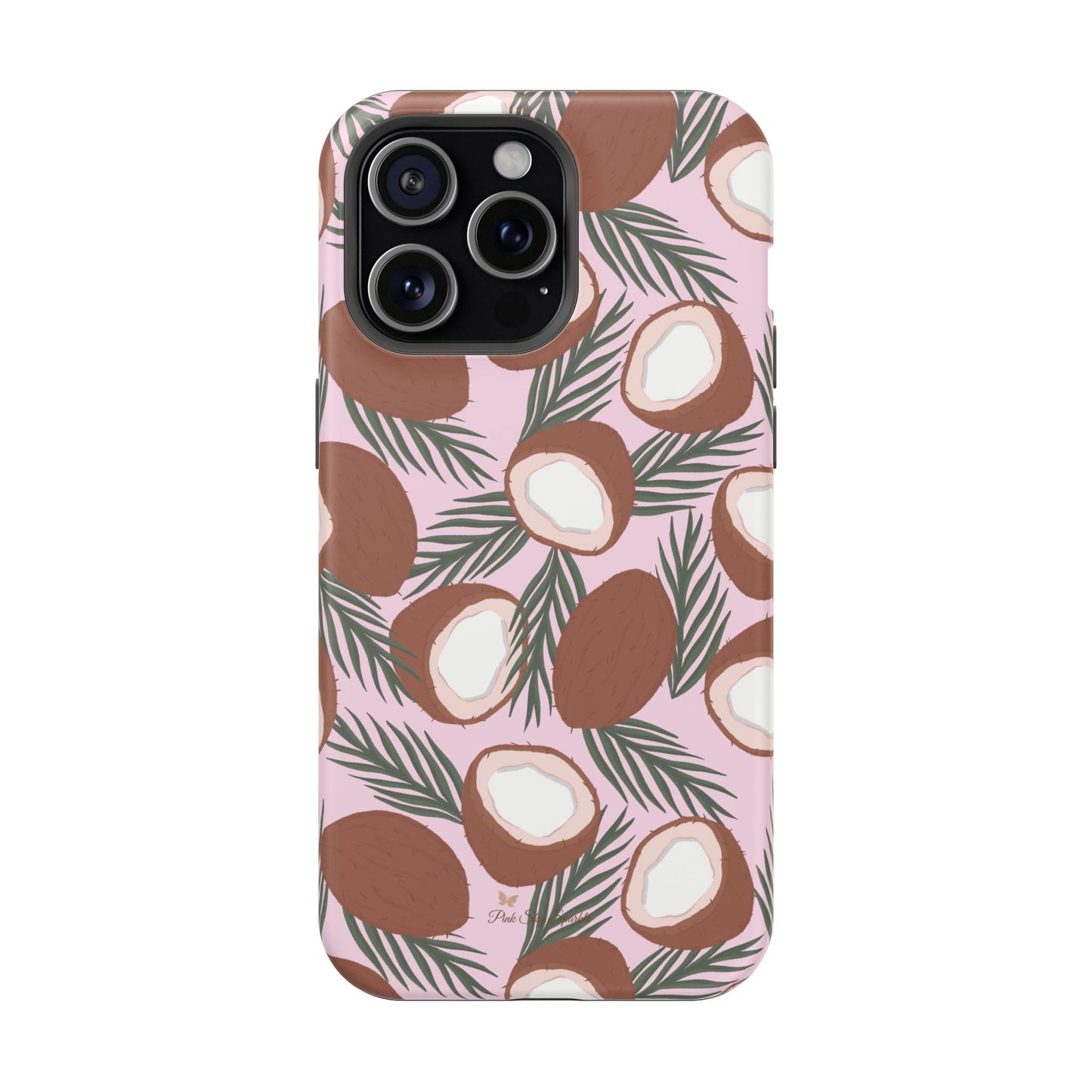 Funda magnética para iPhone con un encantador ramo de cocos