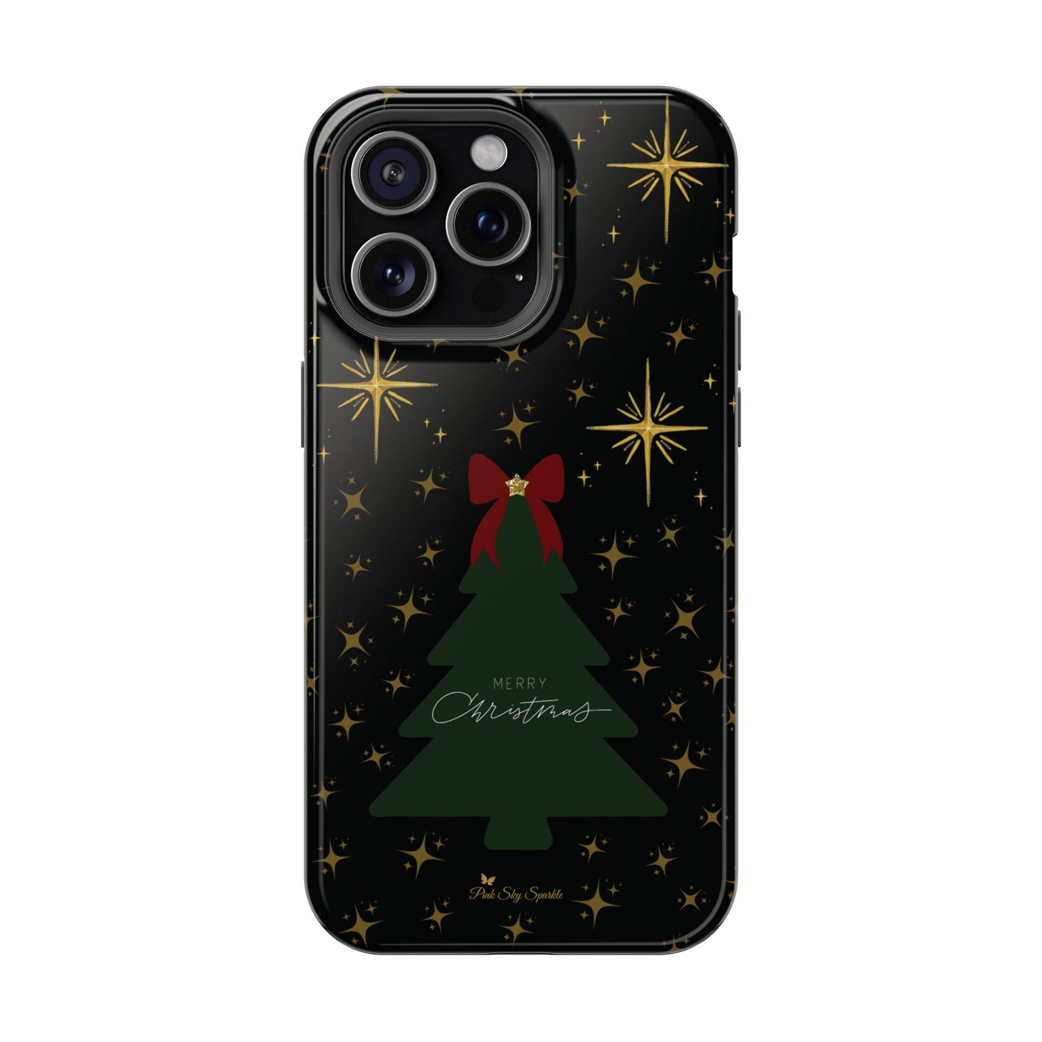 Starry Night Magnetic iPhone Case - Black Aesthetic Christmas Phone Cover