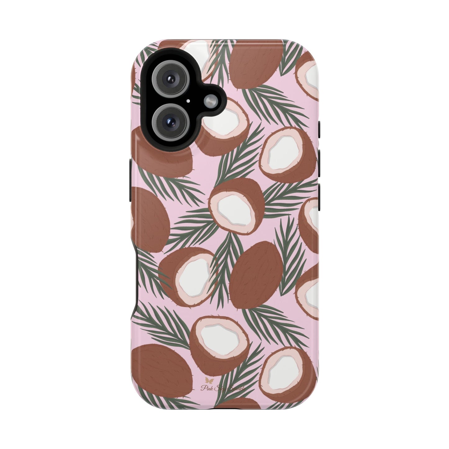 Funda magnética para iPhone con un encantador ramo de cocos