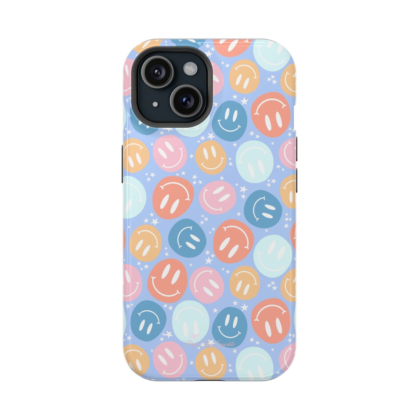 Funda magnética para iPhone All Smiles - Caras sonrientes pastel