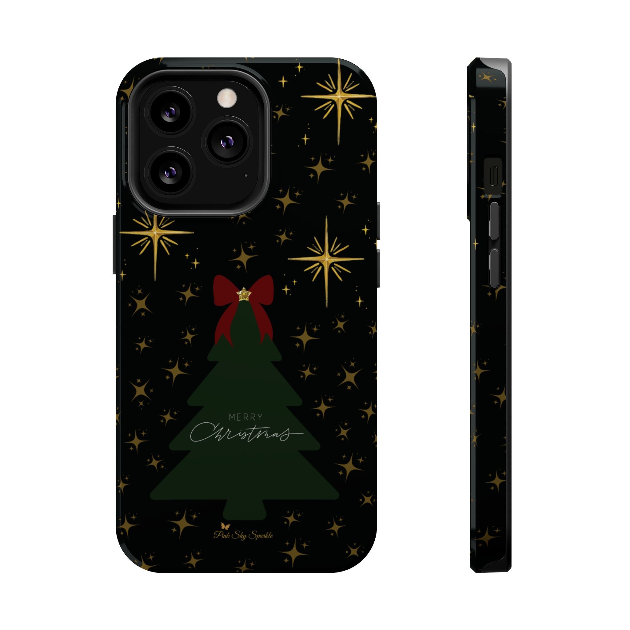 Starry Night Magnetic iPhone Case - Black Aesthetic Christmas Phone Cover