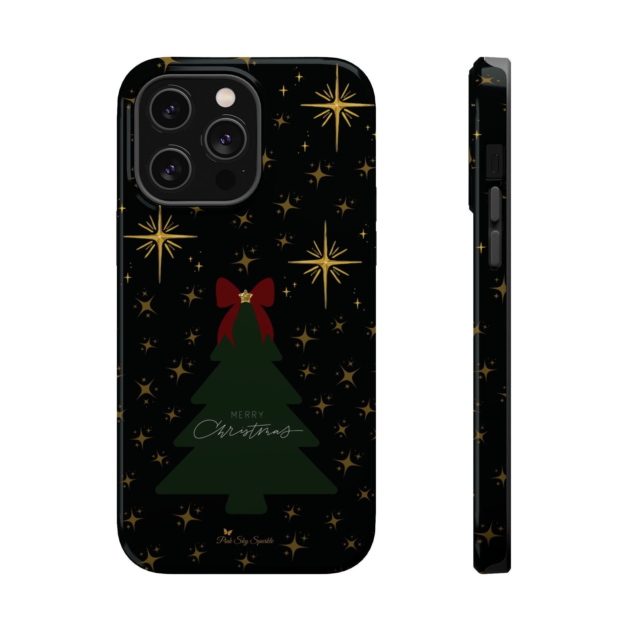 Starry Night Magnetic iPhone Case - Black Aesthetic Christmas Phone Cover