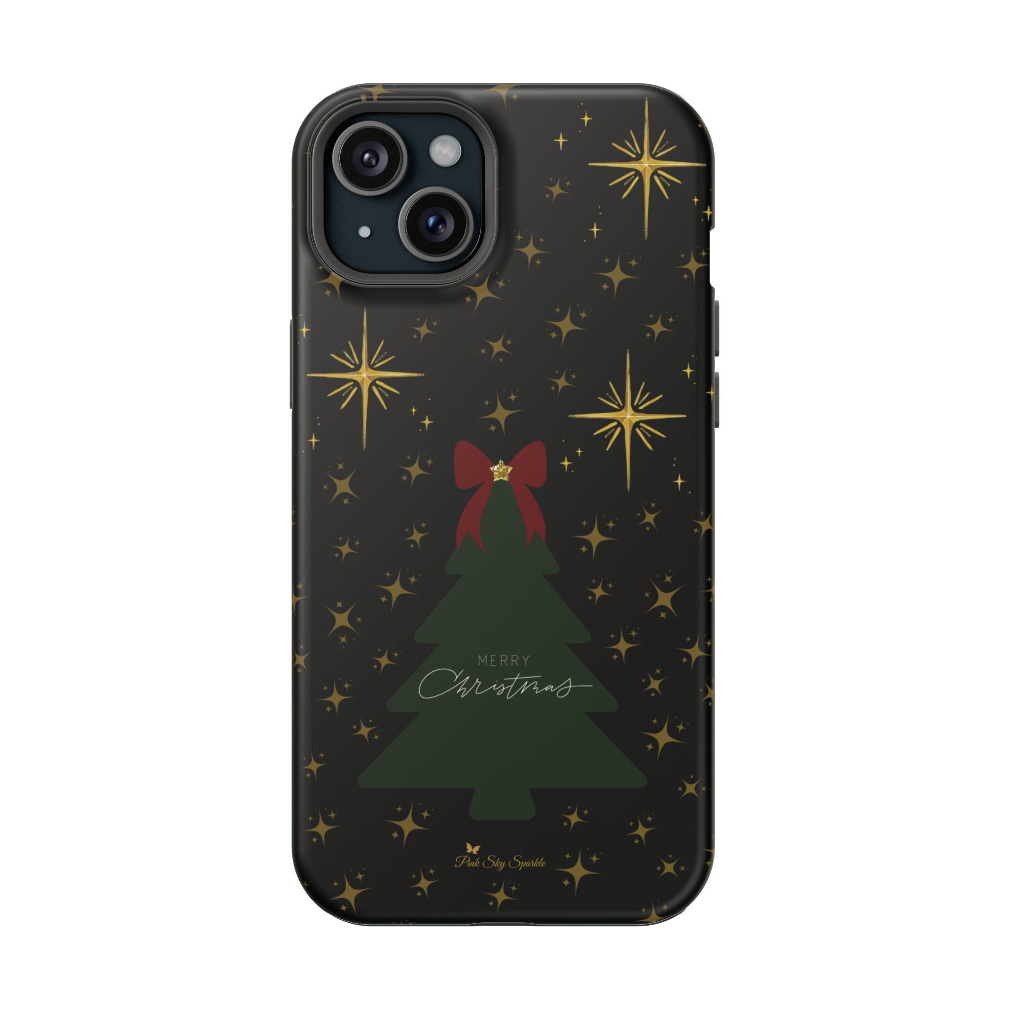 Starry Night Magnetic iPhone Case - Black Aesthetic Christmas Phone Cover