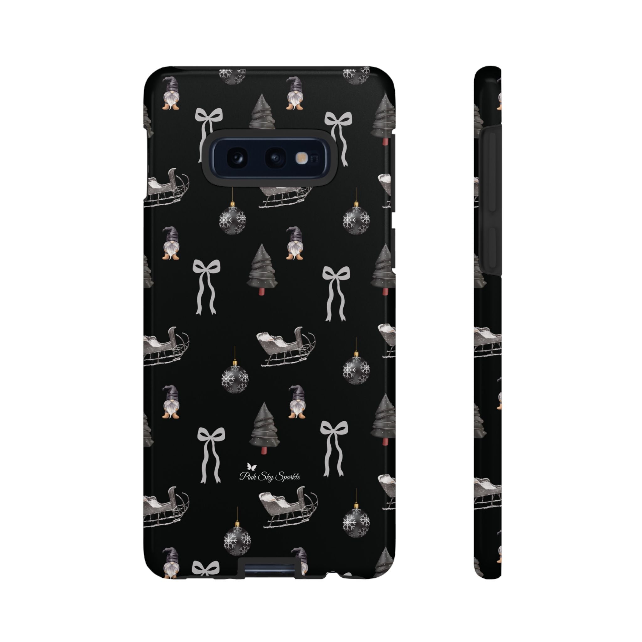 Sleigh in Grey Samsung Galaxy Phone Case – Chic Monochrome Christmas Edition