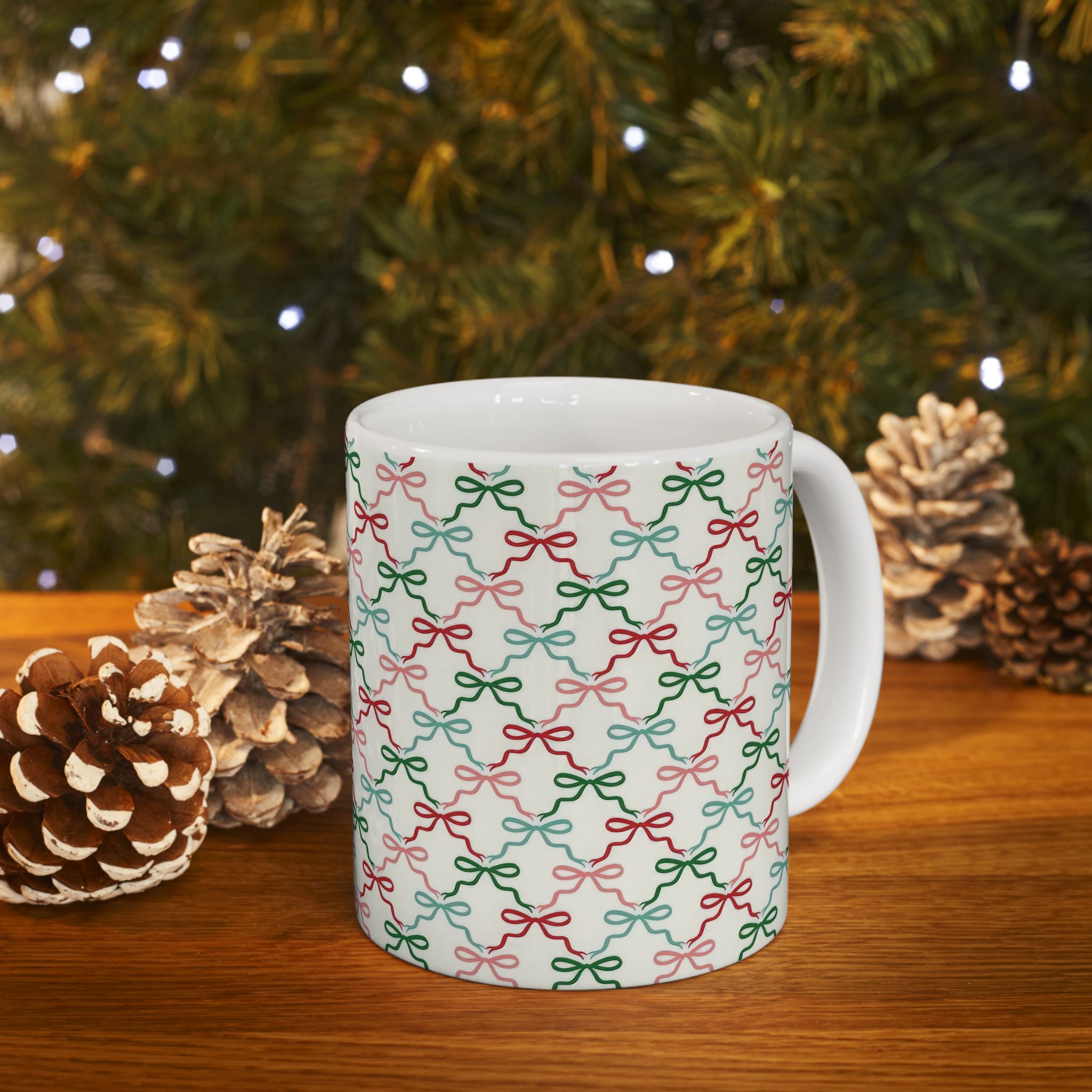 Festive Bows Ceramic Mug