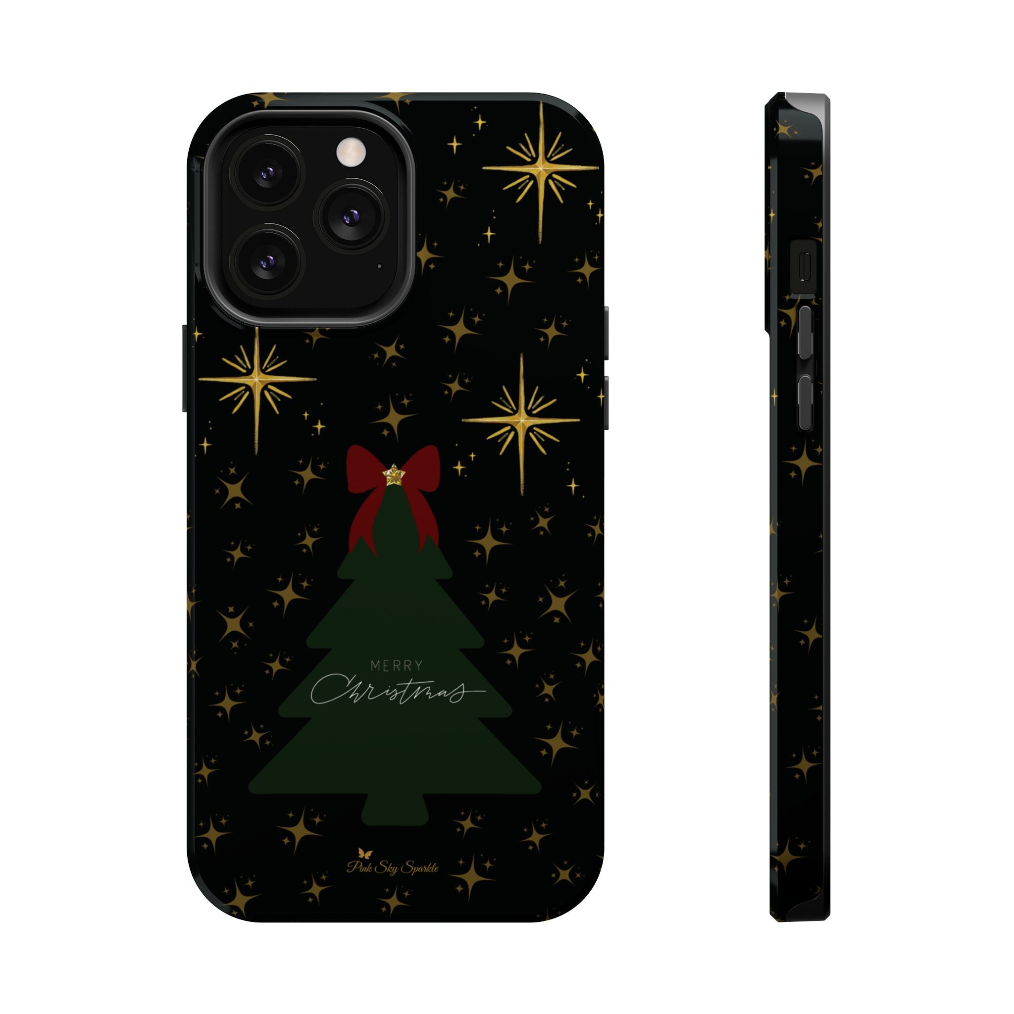 Starry Night Magnetic iPhone Case - Black Aesthetic Christmas Phone Cover