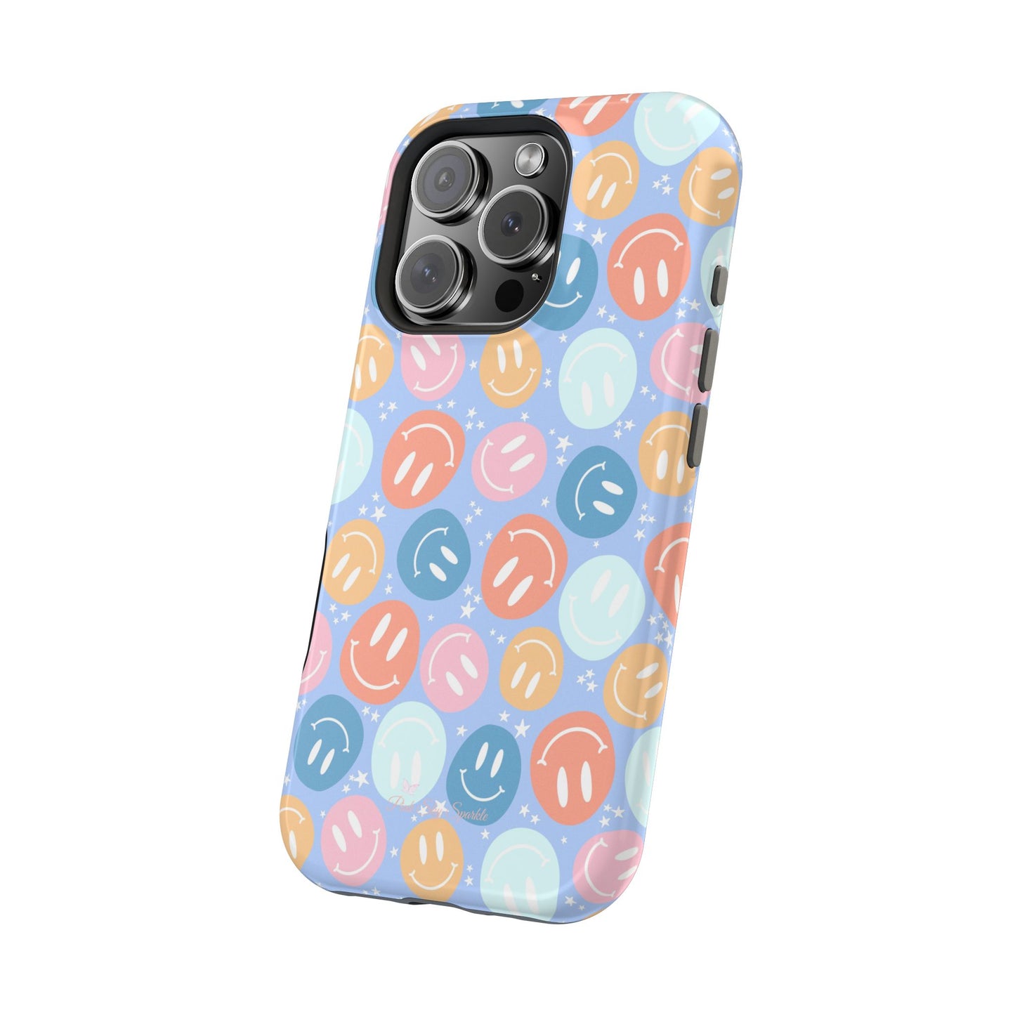 Funda magnética para iPhone All Smiles - Caras sonrientes pastel