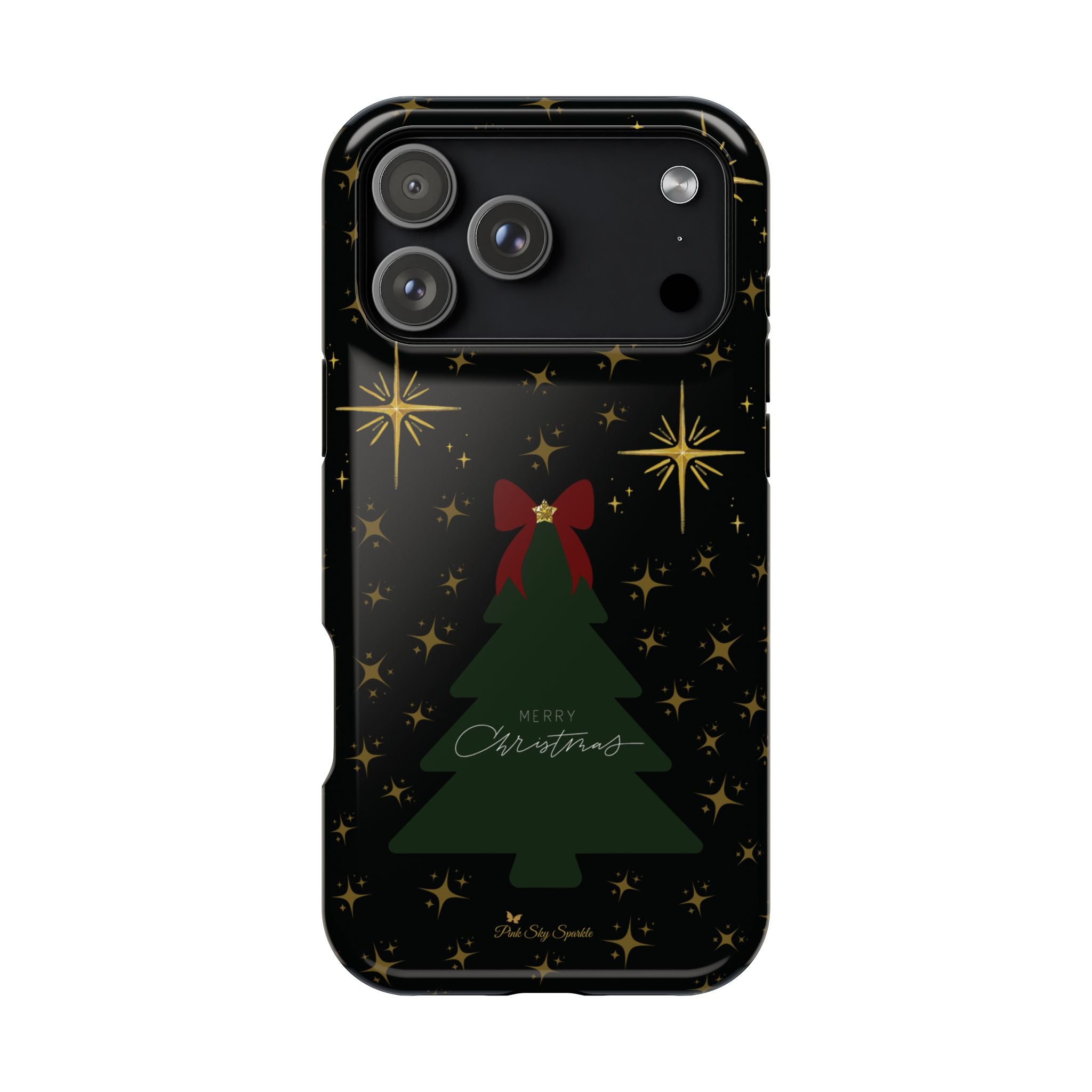 Starry Night Magnetic iPhone Case - Black Aesthetic Christmas Phone Cover
