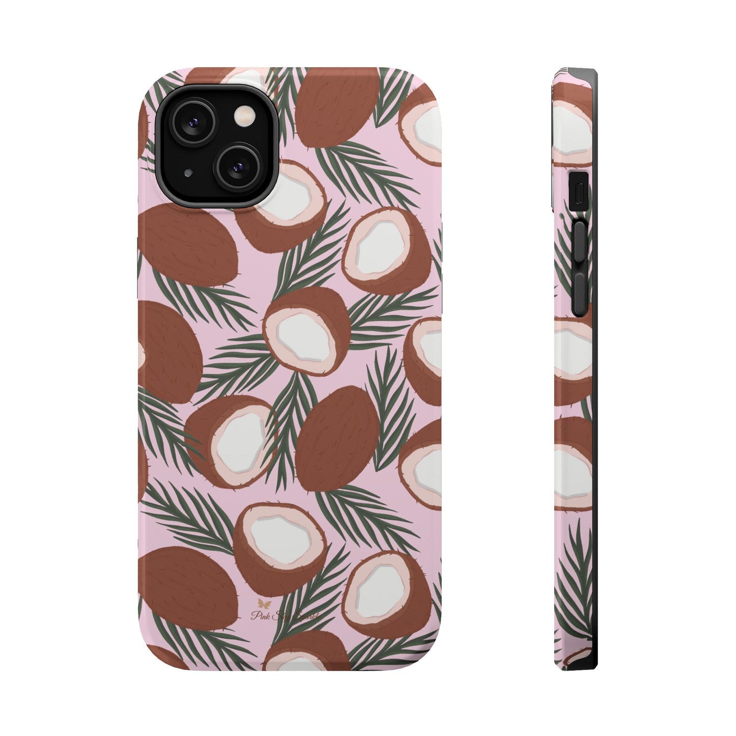 Funda magnética para iPhone con un encantador ramo de cocos