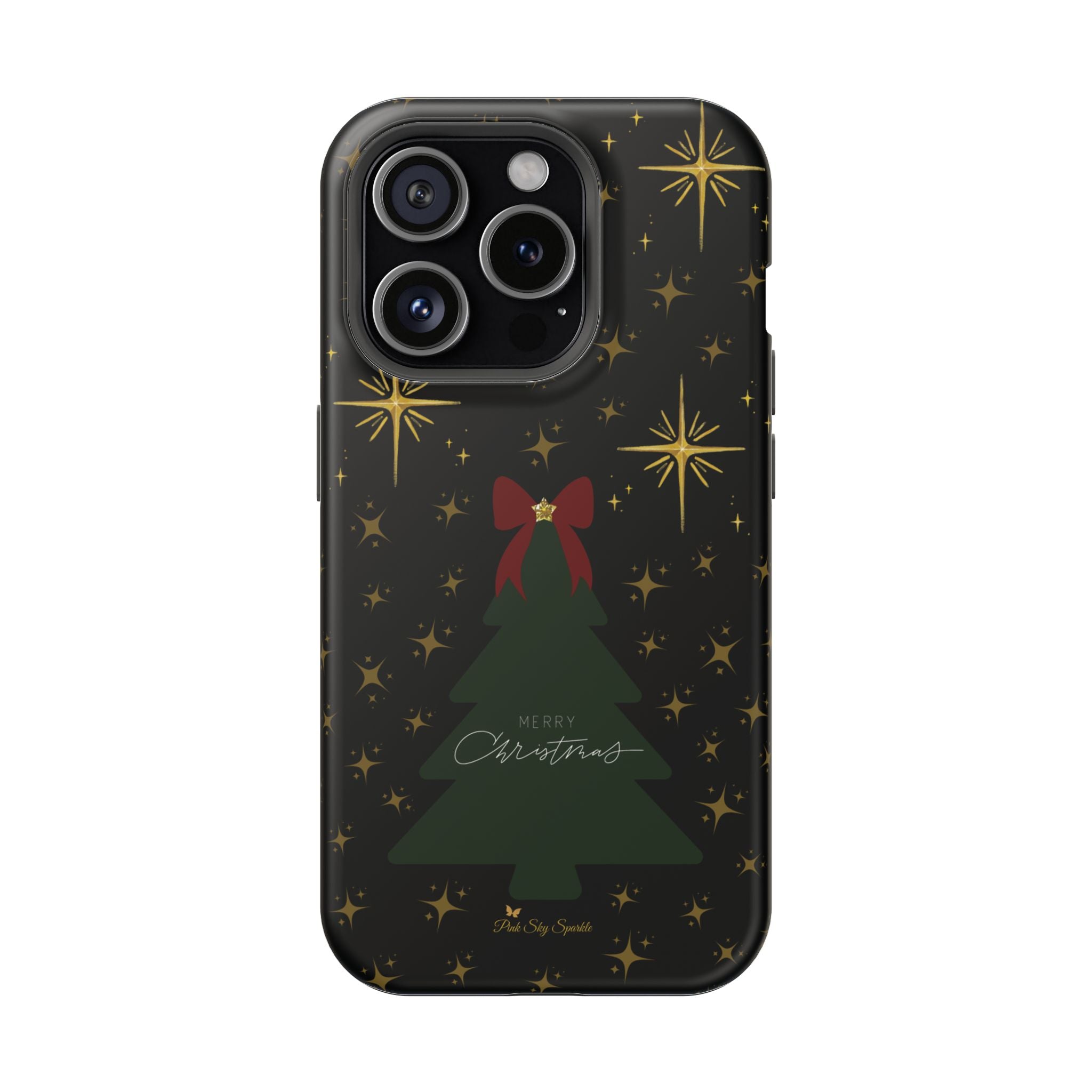 Starry Night Magnetic iPhone Case - Black Aesthetic Christmas Phone Cover