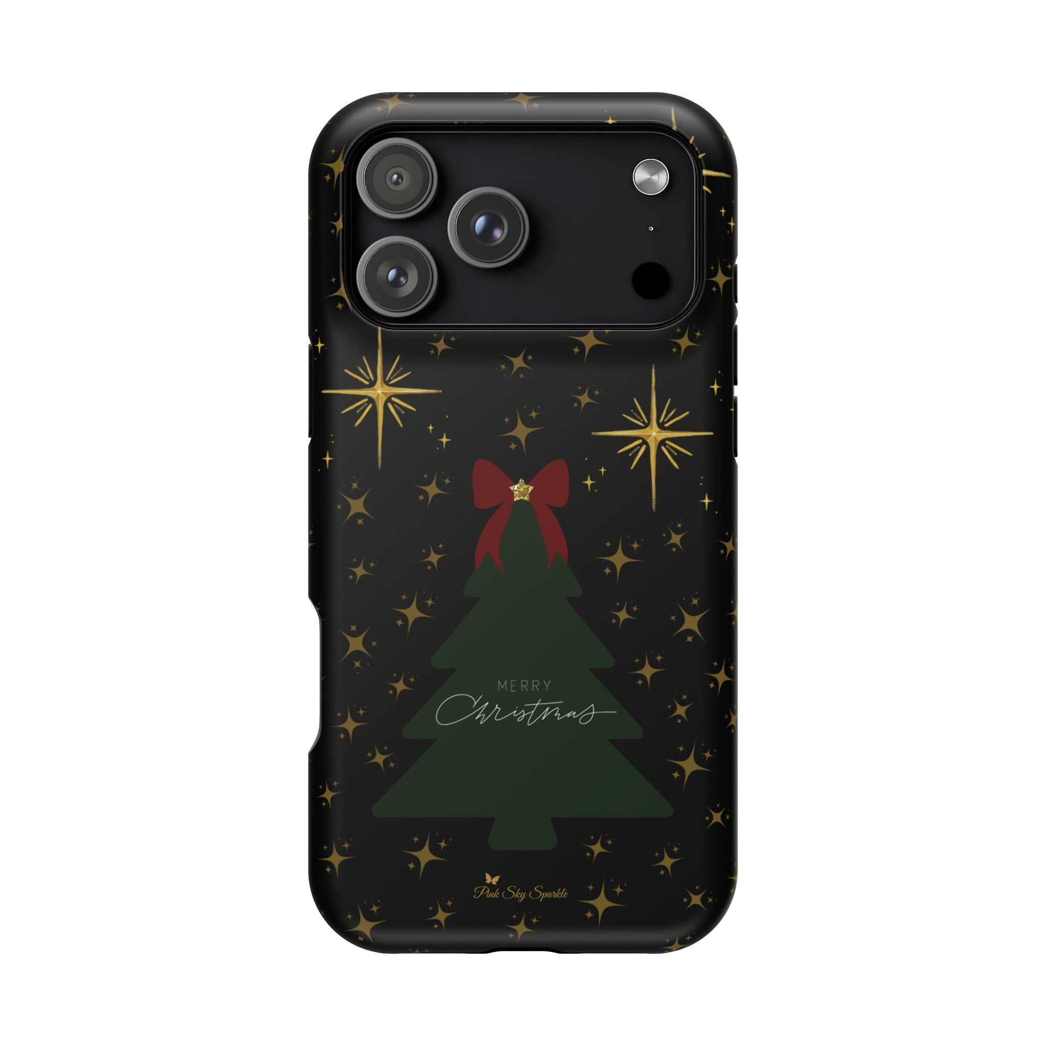 Starry Night Magnetic iPhone Case - Black Aesthetic Christmas Phone Cover