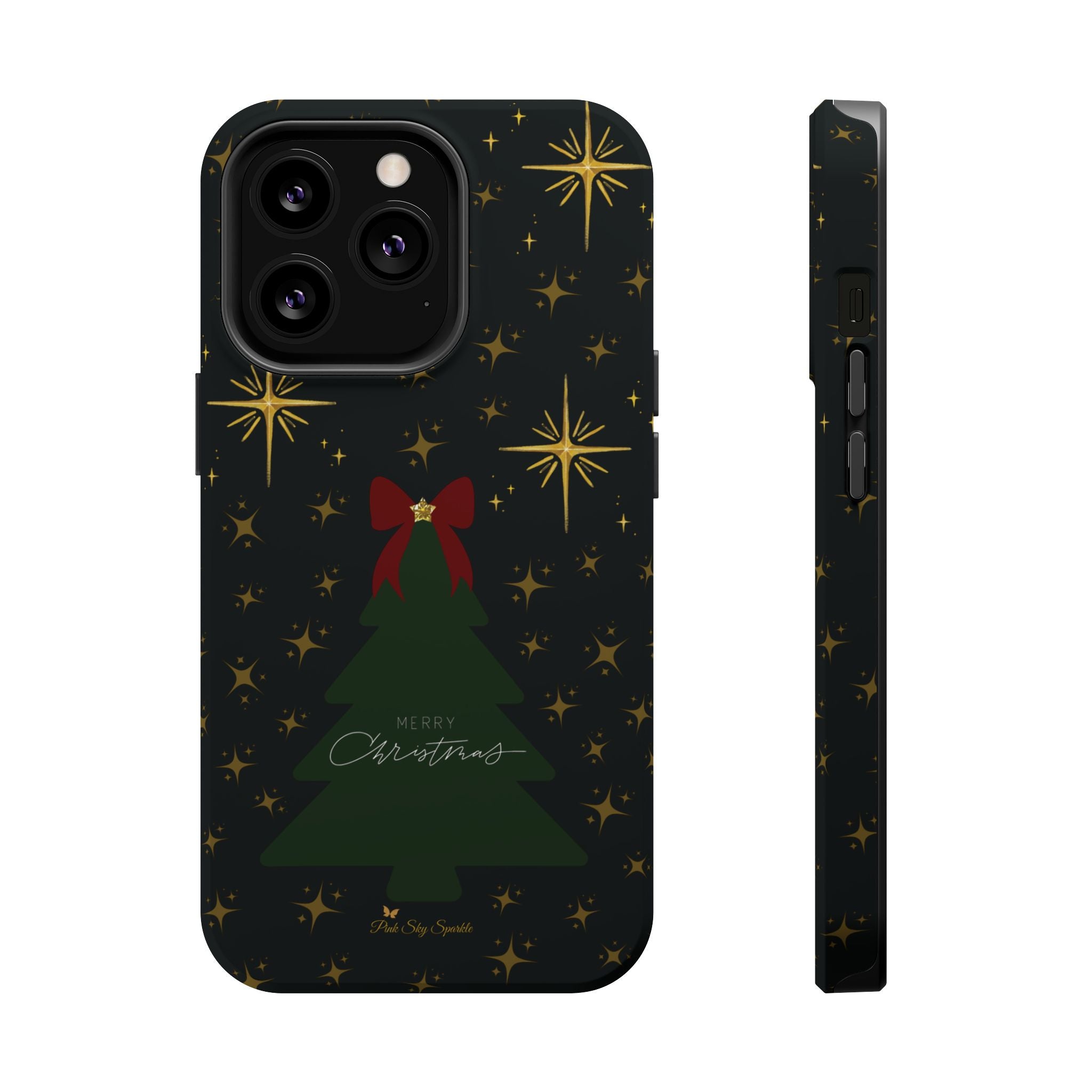 Starry Night Magnetic iPhone Case - Black Aesthetic Christmas Phone Cover
