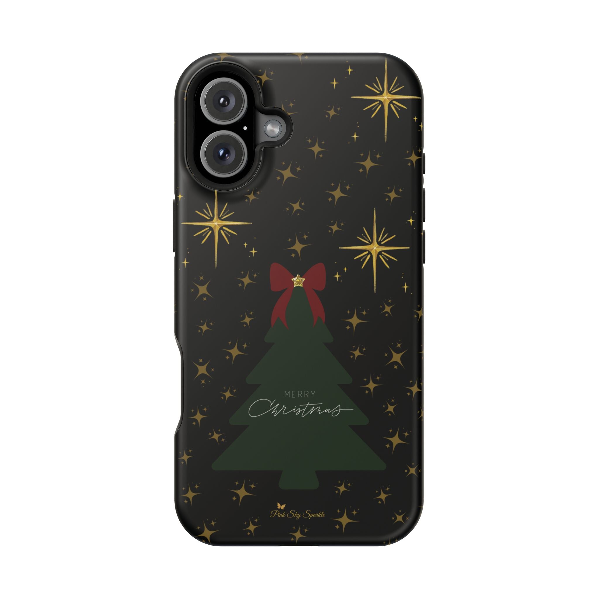 Starry Night Magnetic iPhone Case - Black Aesthetic Christmas Phone Cover