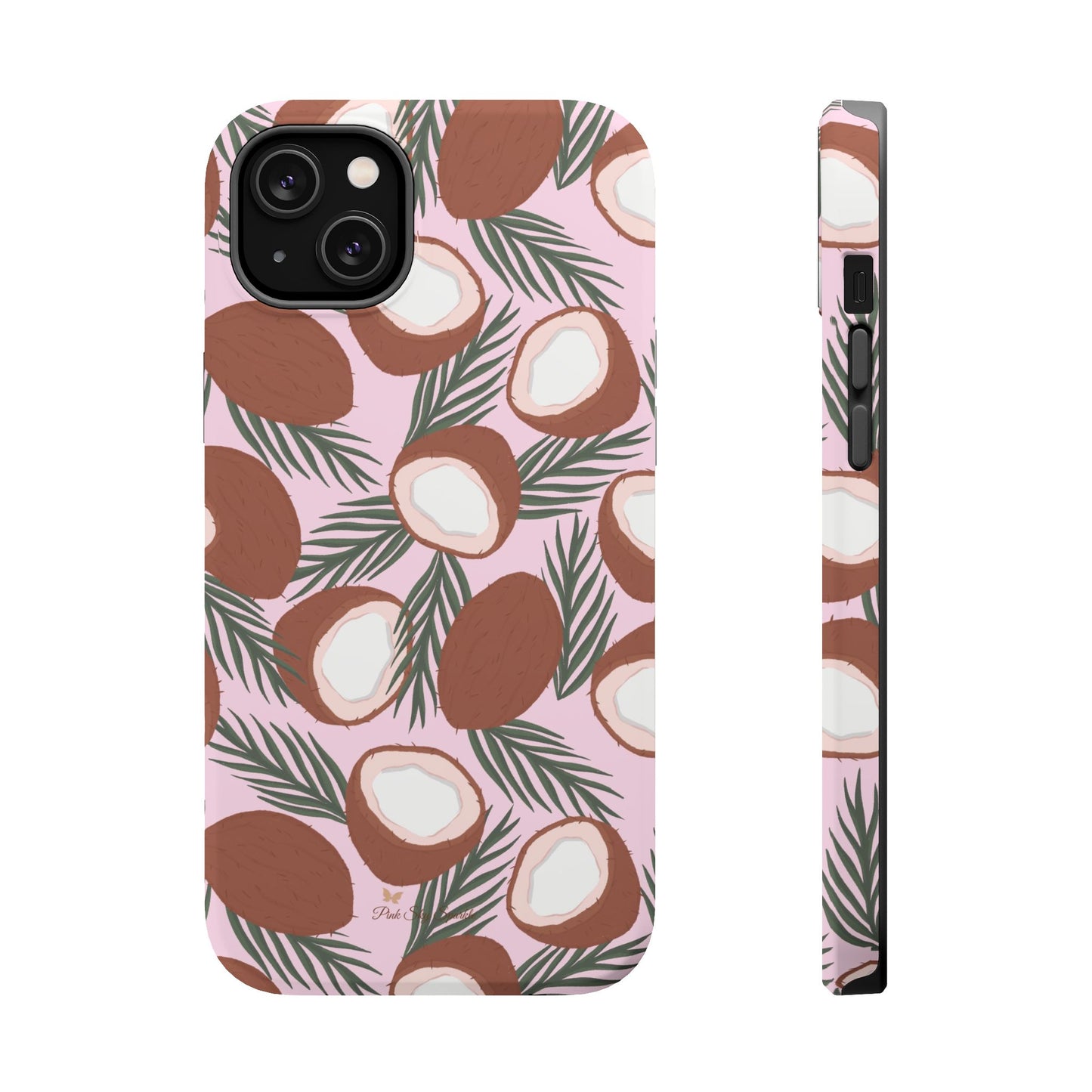Funda magnética para iPhone con un encantador ramo de cocos