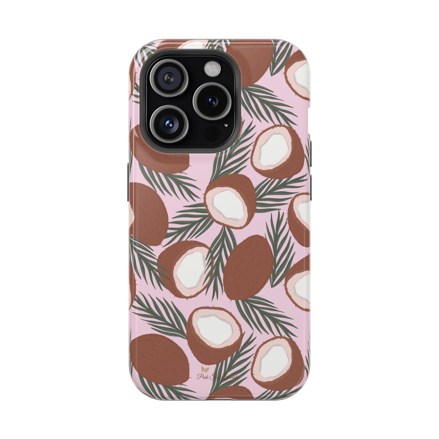 Funda magnética para iPhone con un encantador ramo de cocos