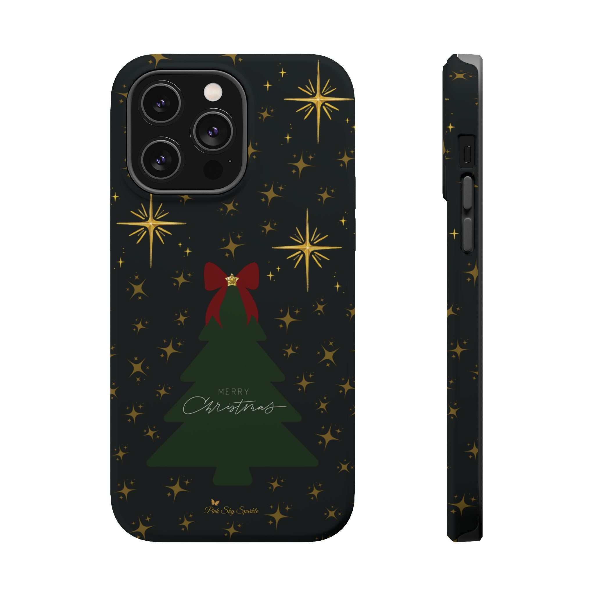 Starry Night Magnetic iPhone Case - Black Aesthetic Christmas Phone Cover