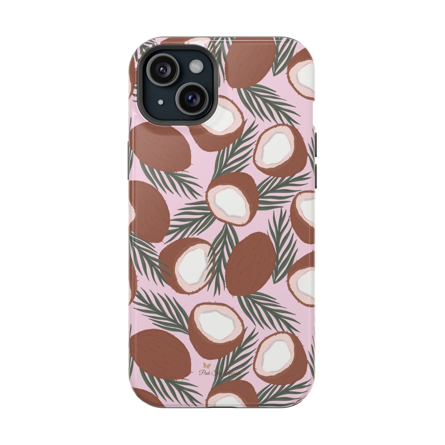 Funda magnética para iPhone con un encantador ramo de cocos