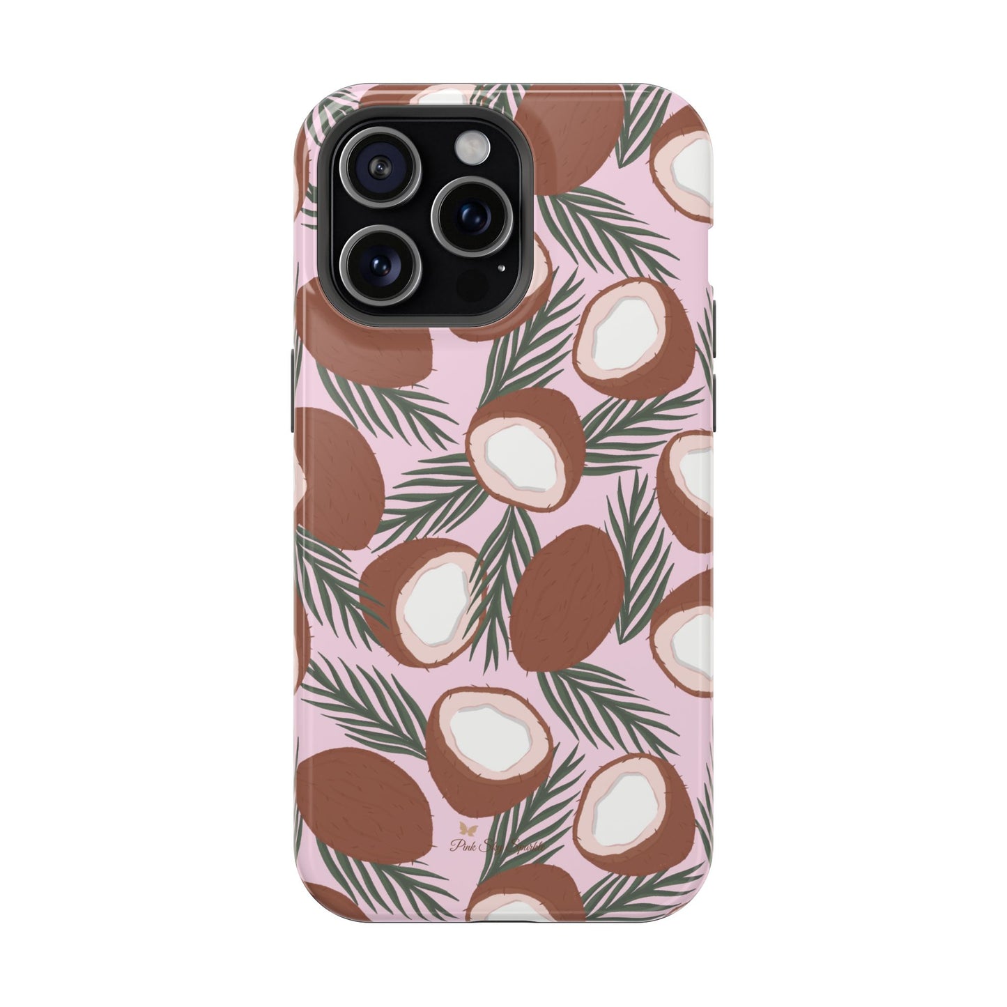 Funda magnética para iPhone con un encantador ramo de cocos
