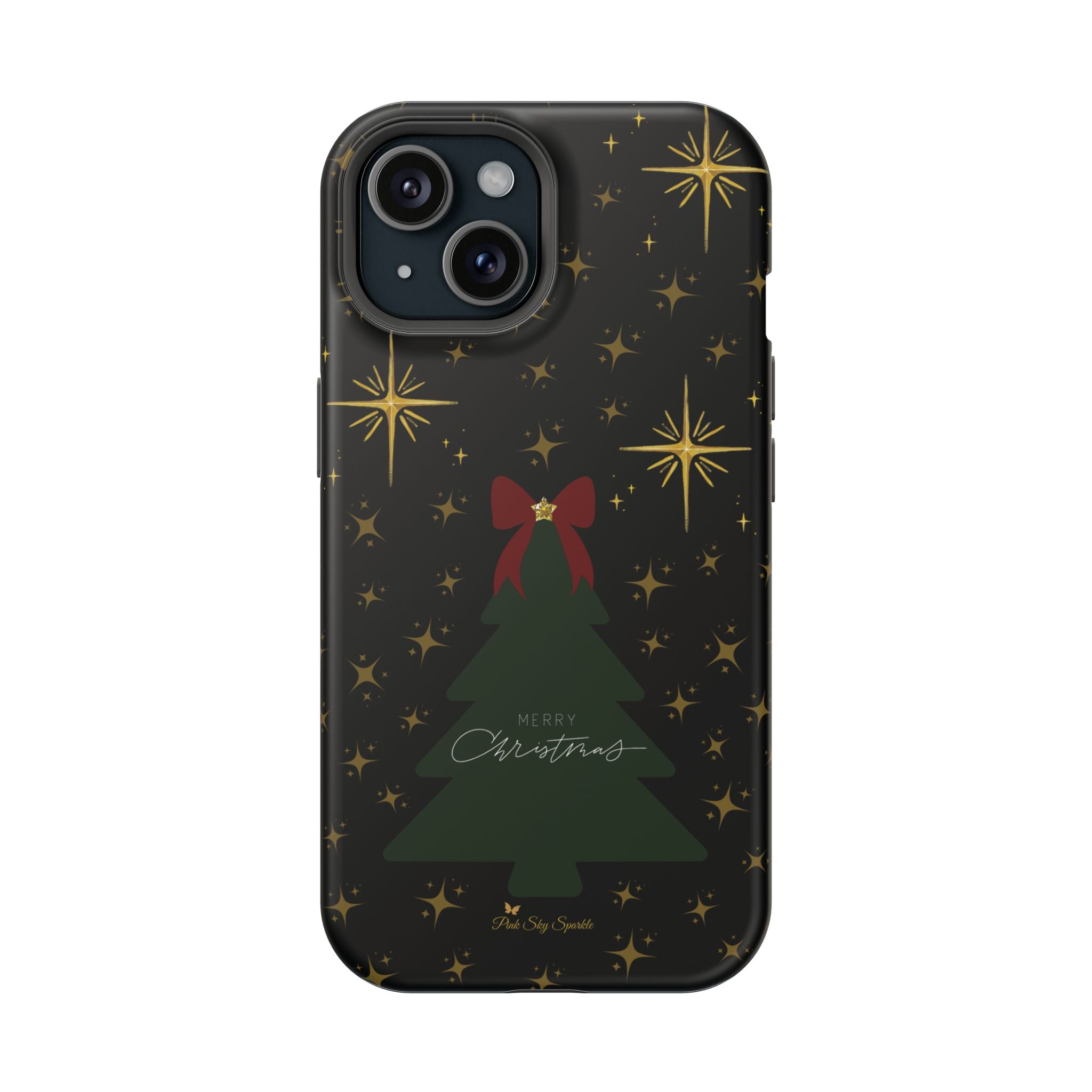 Starry Night Magnetic iPhone Case - Black Aesthetic Christmas Phone Cover