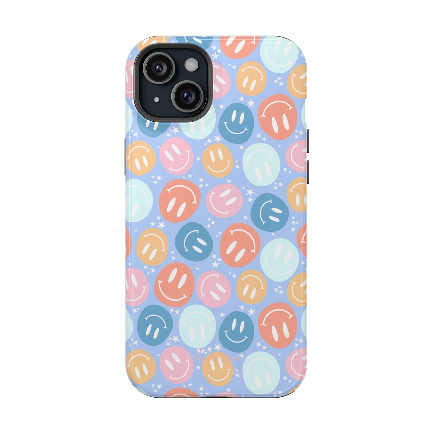 Funda magnética para iPhone All Smiles - Caras sonrientes pastel
