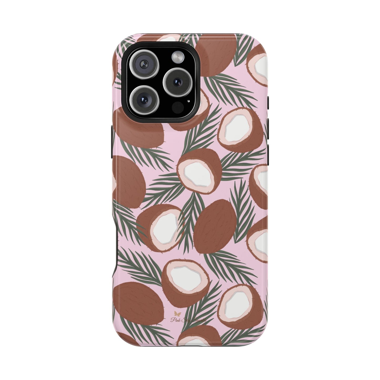Funda magnética para iPhone con un encantador ramo de cocos