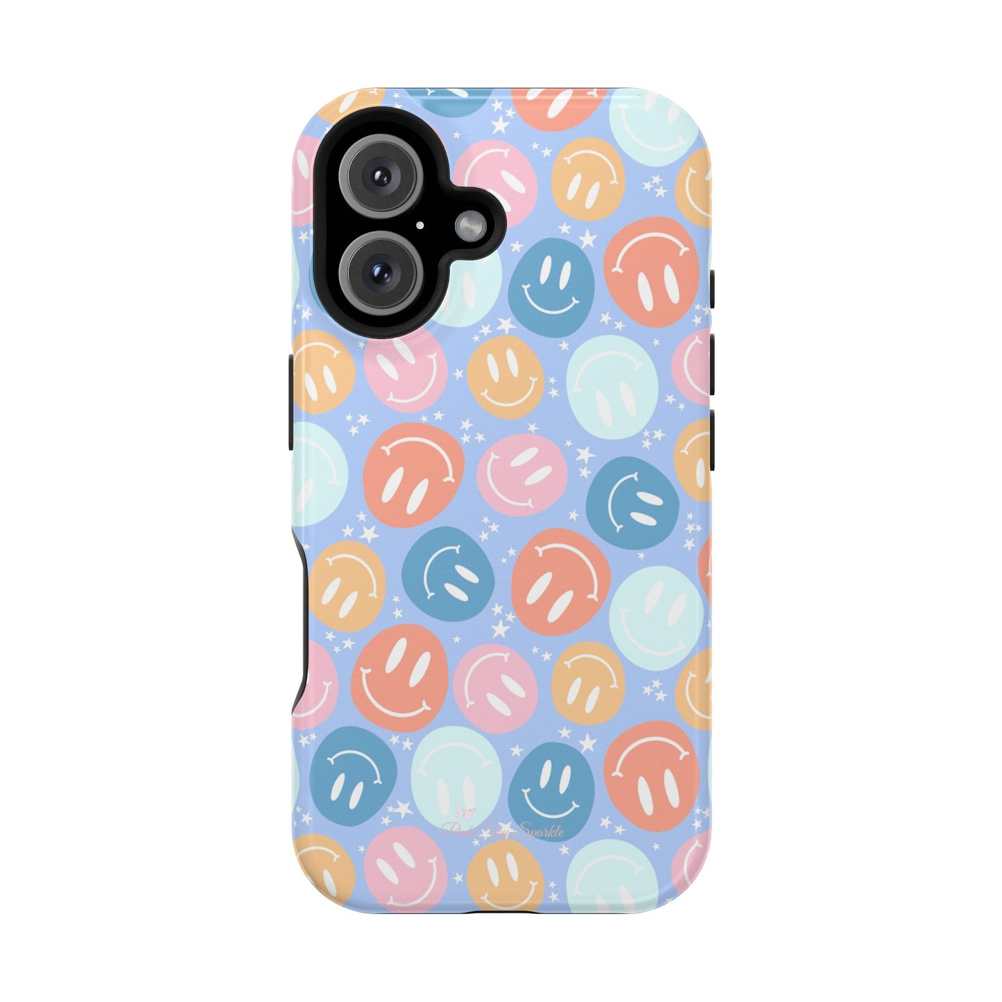 Funda magnética para iPhone All Smiles - Caras sonrientes pastel