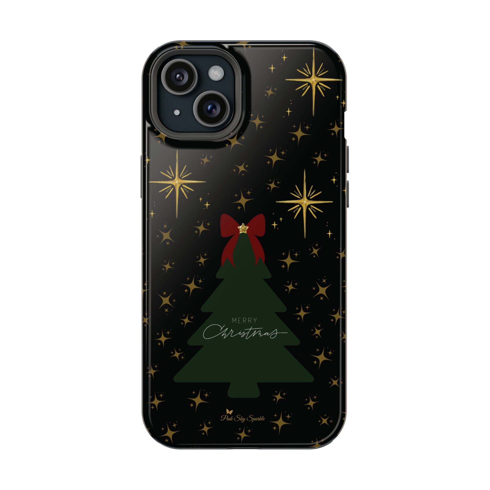 Starry Night Magnetic iPhone Case - Black Aesthetic Christmas Phone Cover