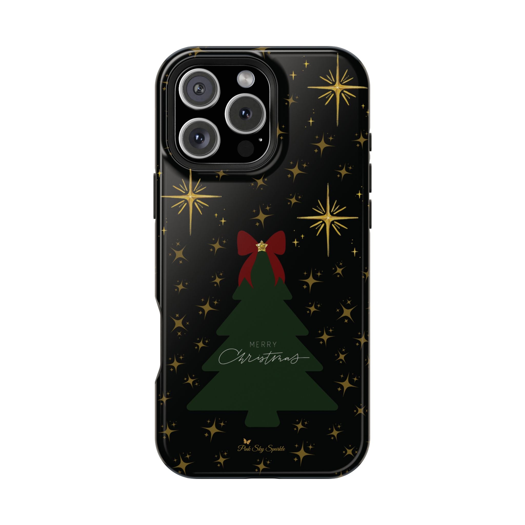 Starry Night Magnetic iPhone Case - Black Aesthetic Christmas Phone Cover
