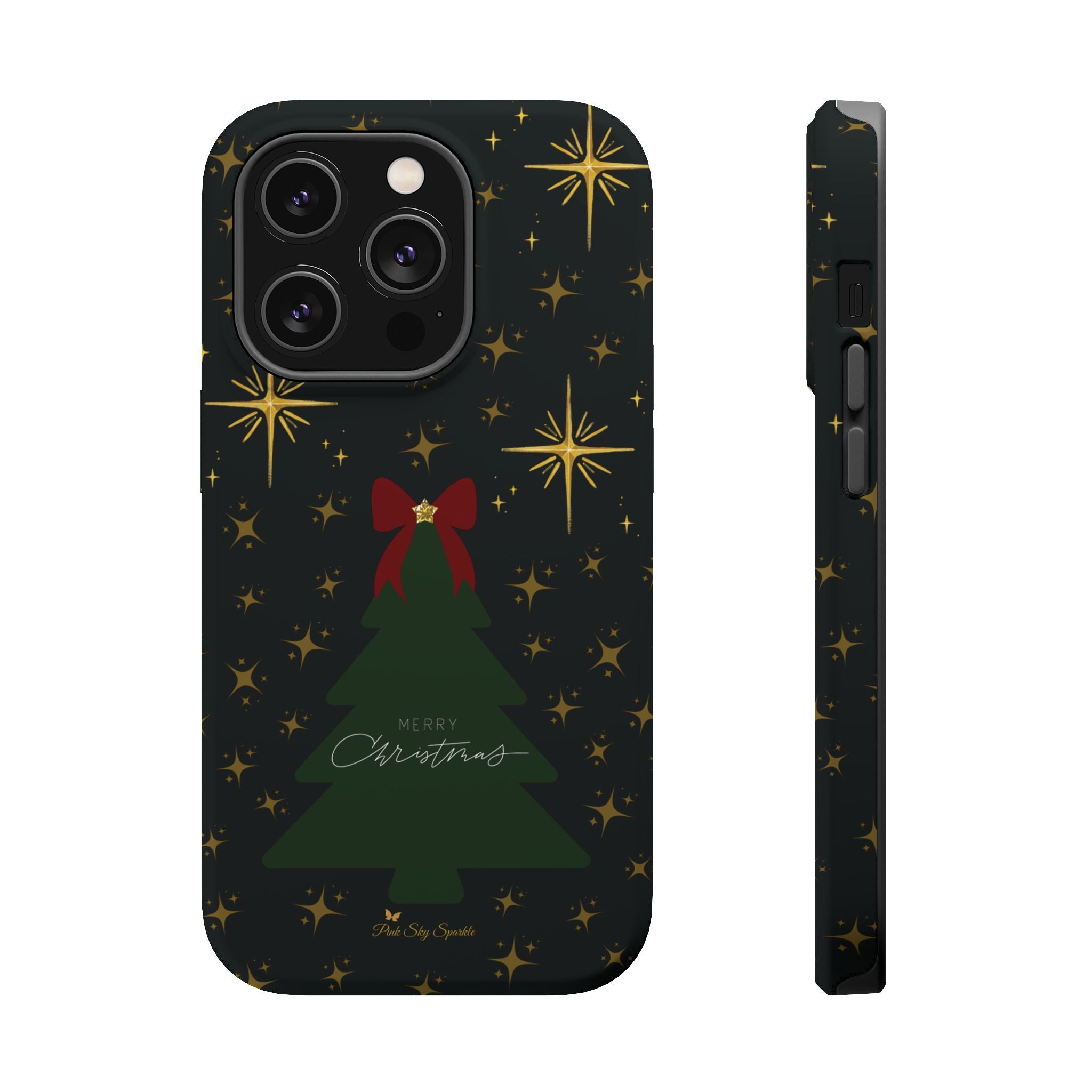 Starry Night Magnetic iPhone Case - Black Aesthetic Christmas Phone Cover