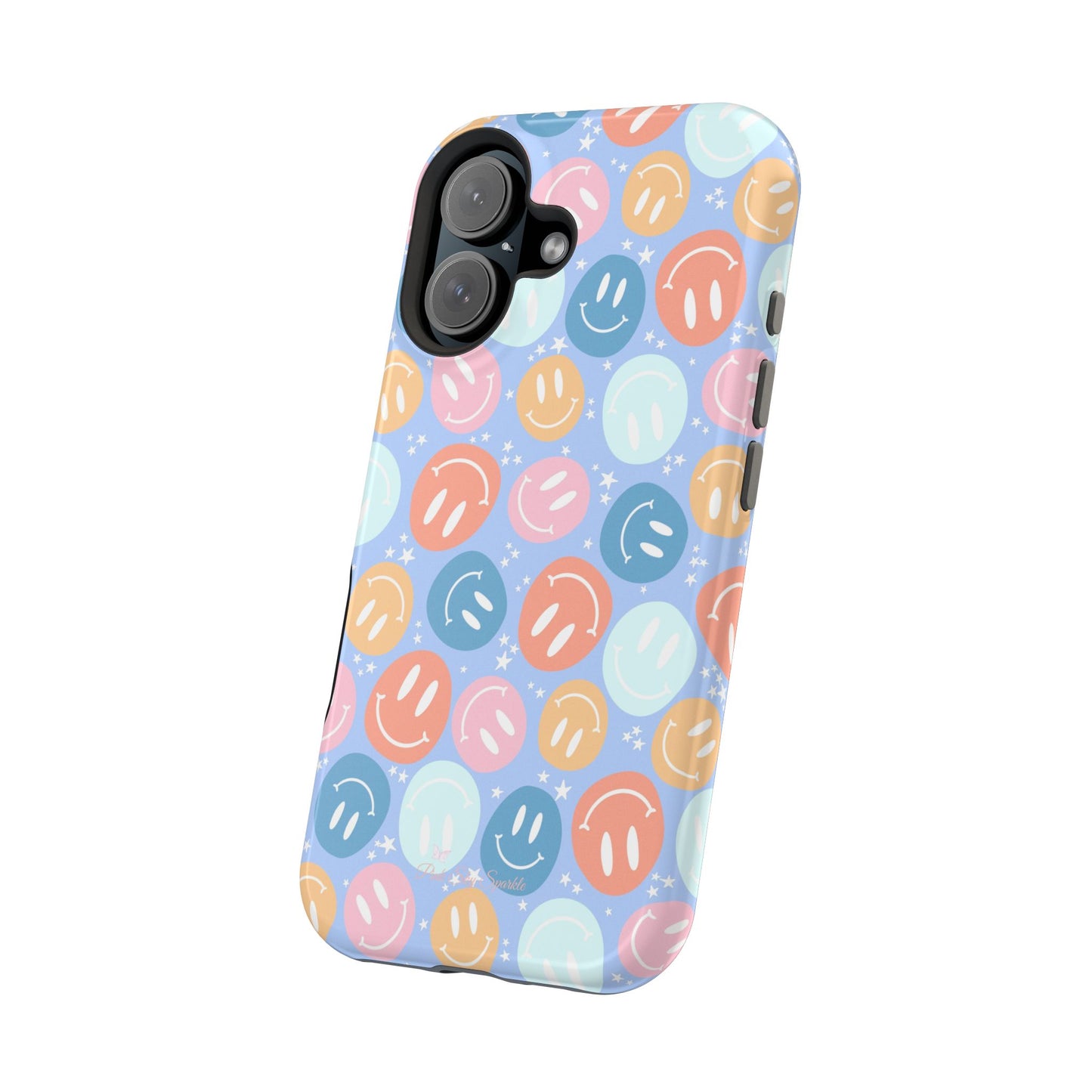 Funda magnética para iPhone All Smiles - Caras sonrientes pastel