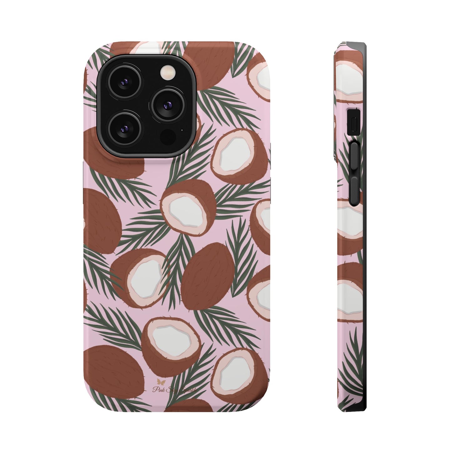 Funda magnética para iPhone con un encantador ramo de cocos