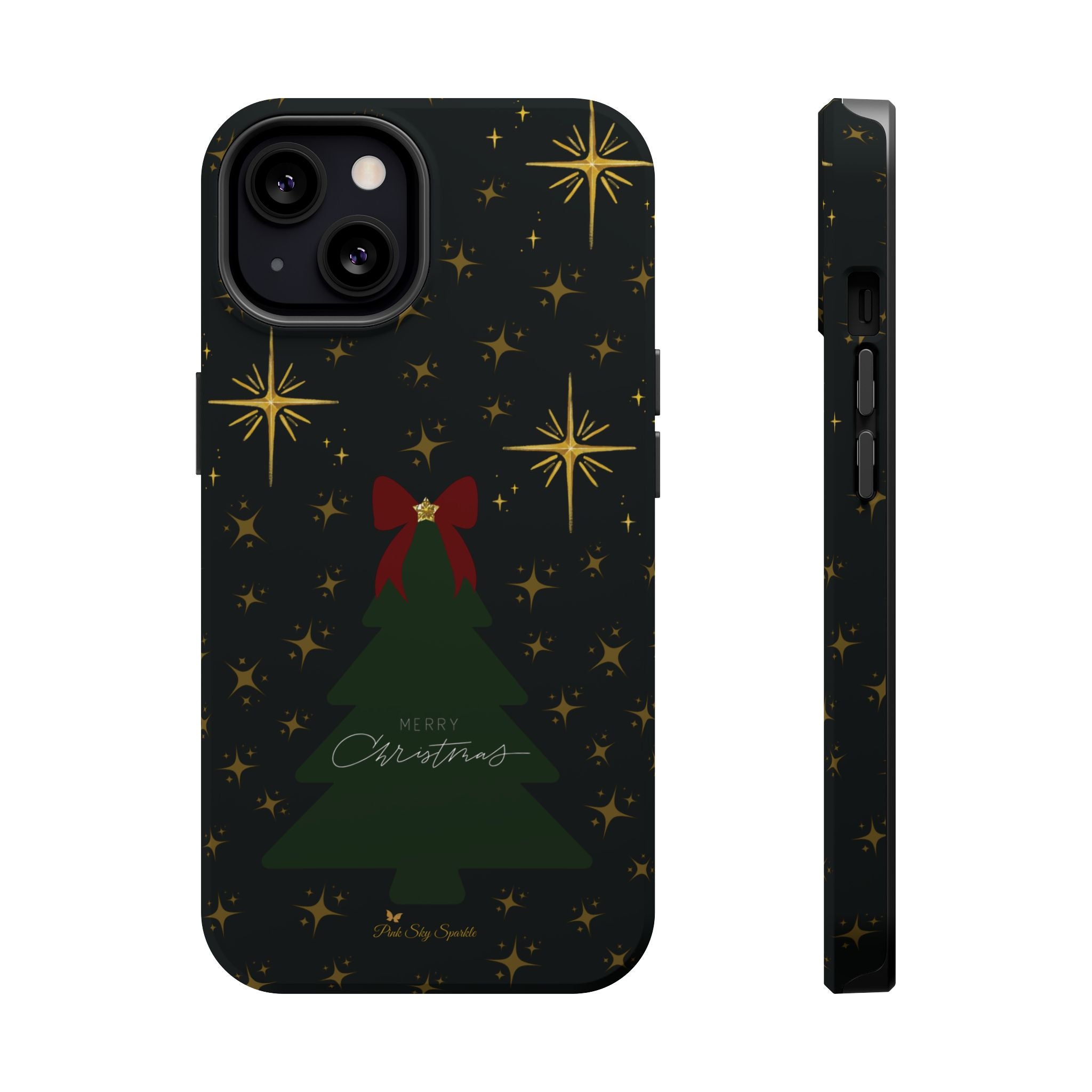 Starry Night Magnetic iPhone Case - Black Aesthetic Christmas Phone Cover
