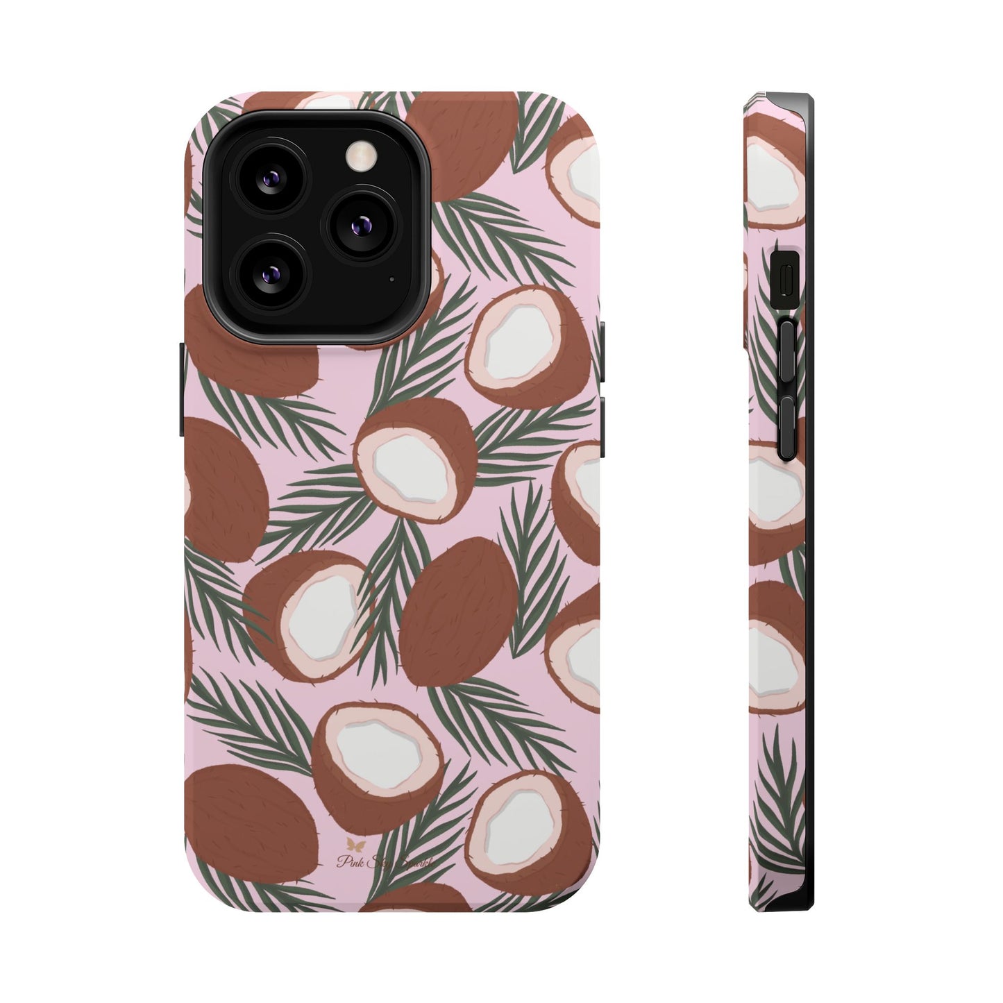 Funda magnética para iPhone con un encantador ramo de cocos