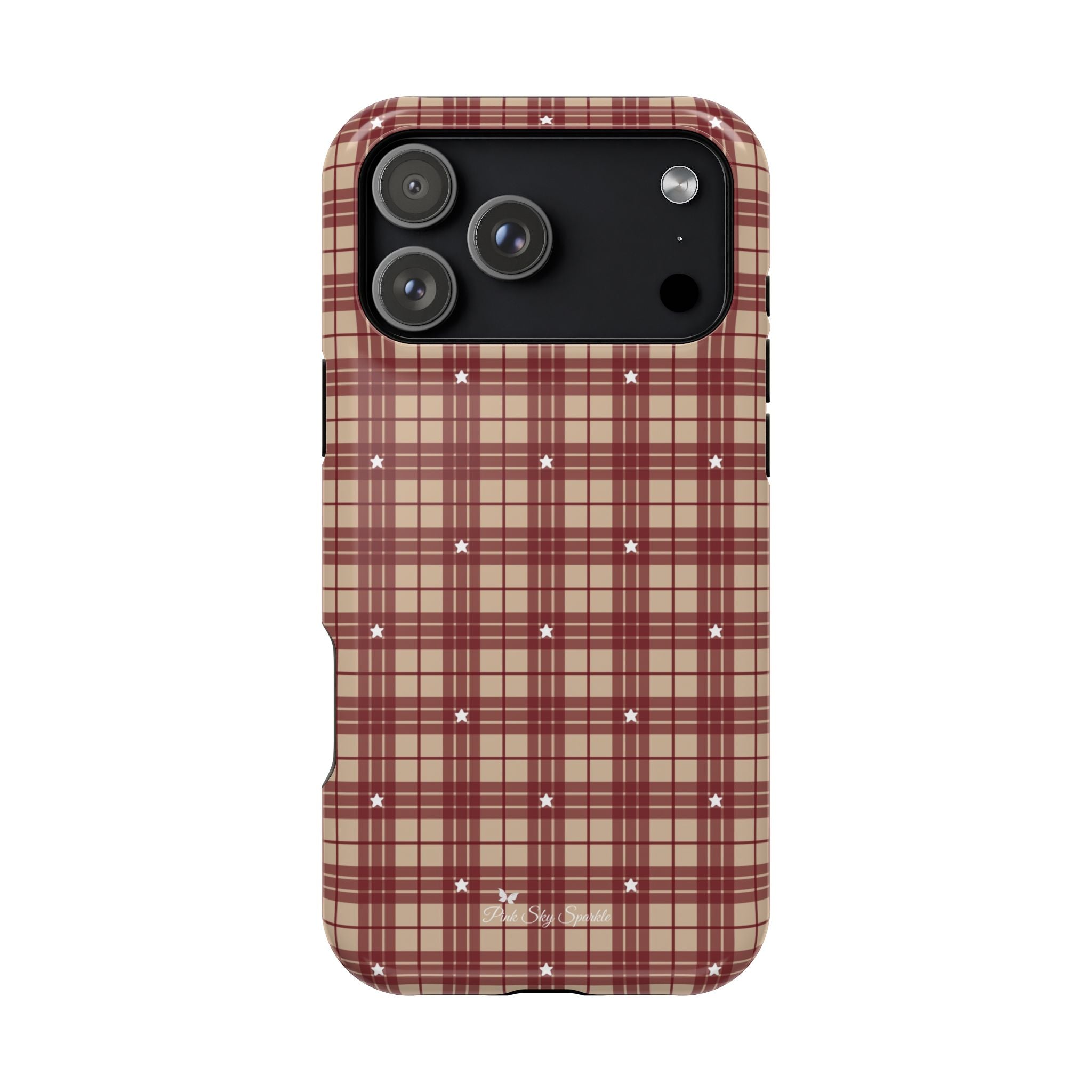 Rustic Plaid Magnetic iPhone Case – Cozy Cabin Christmas Edition