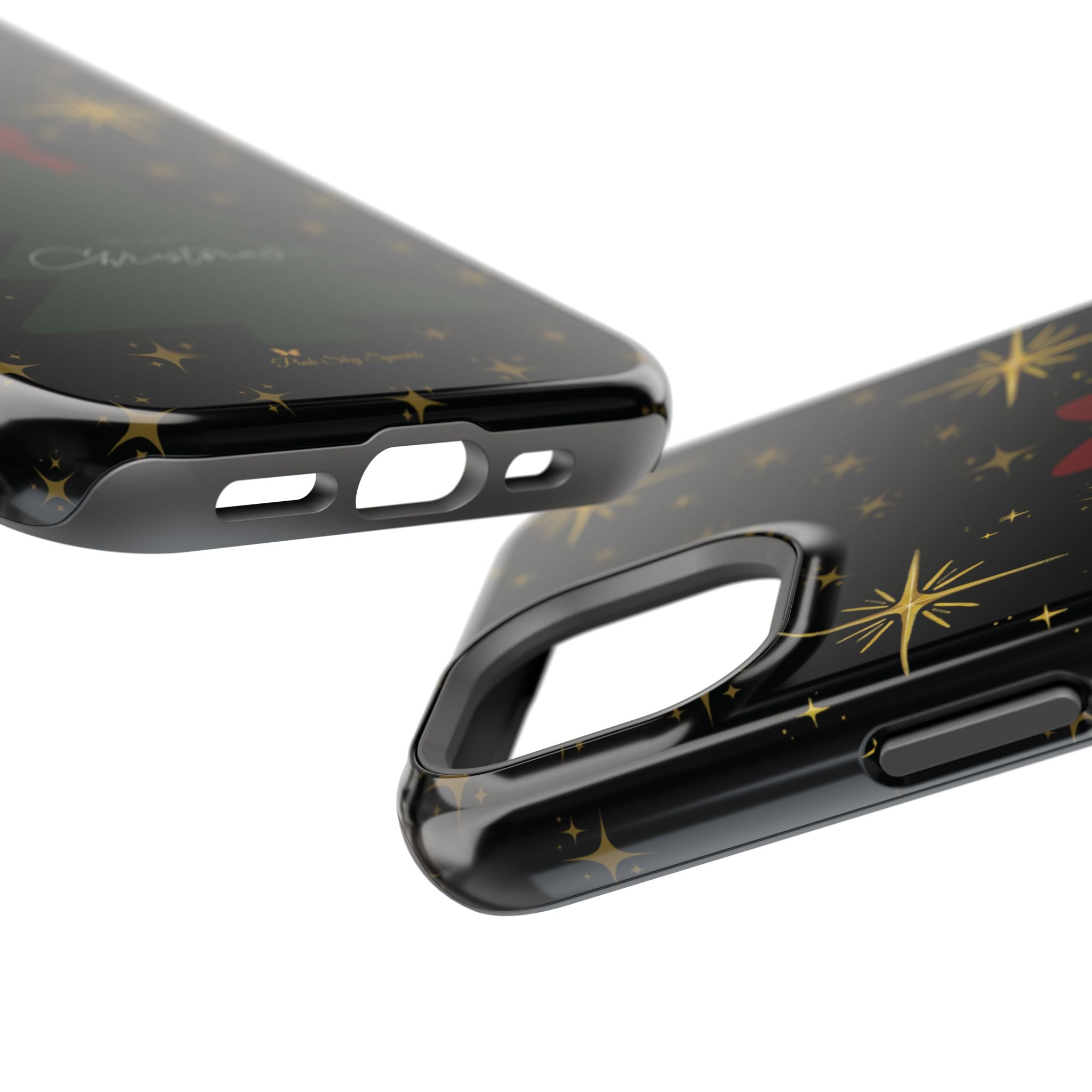 Starry Night Magnetic iPhone Case - Black Aesthetic Christmas Phone Cover