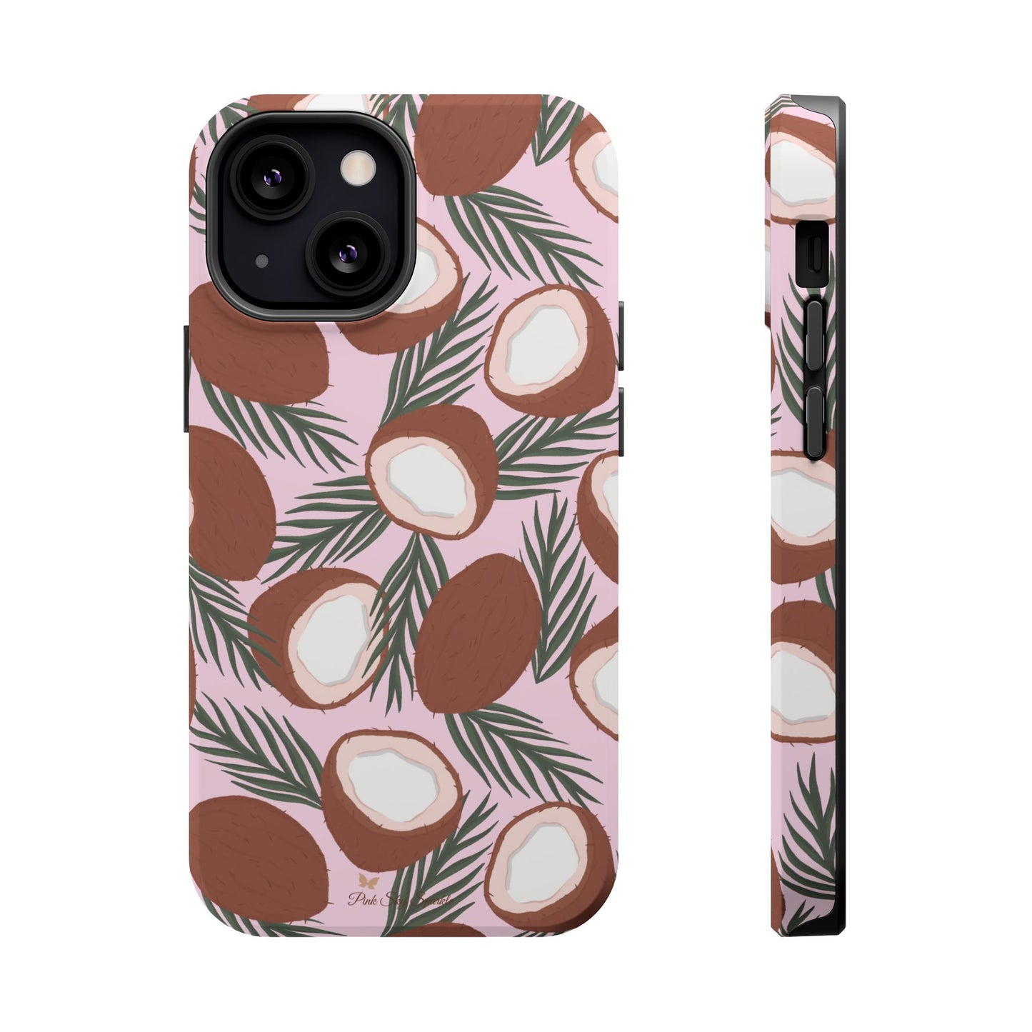 Funda magnética para iPhone con un encantador ramo de cocos