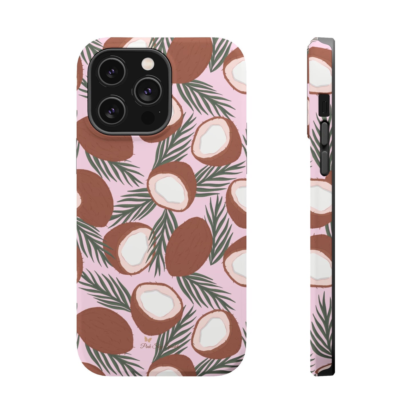 Funda magnética para iPhone con un encantador ramo de cocos