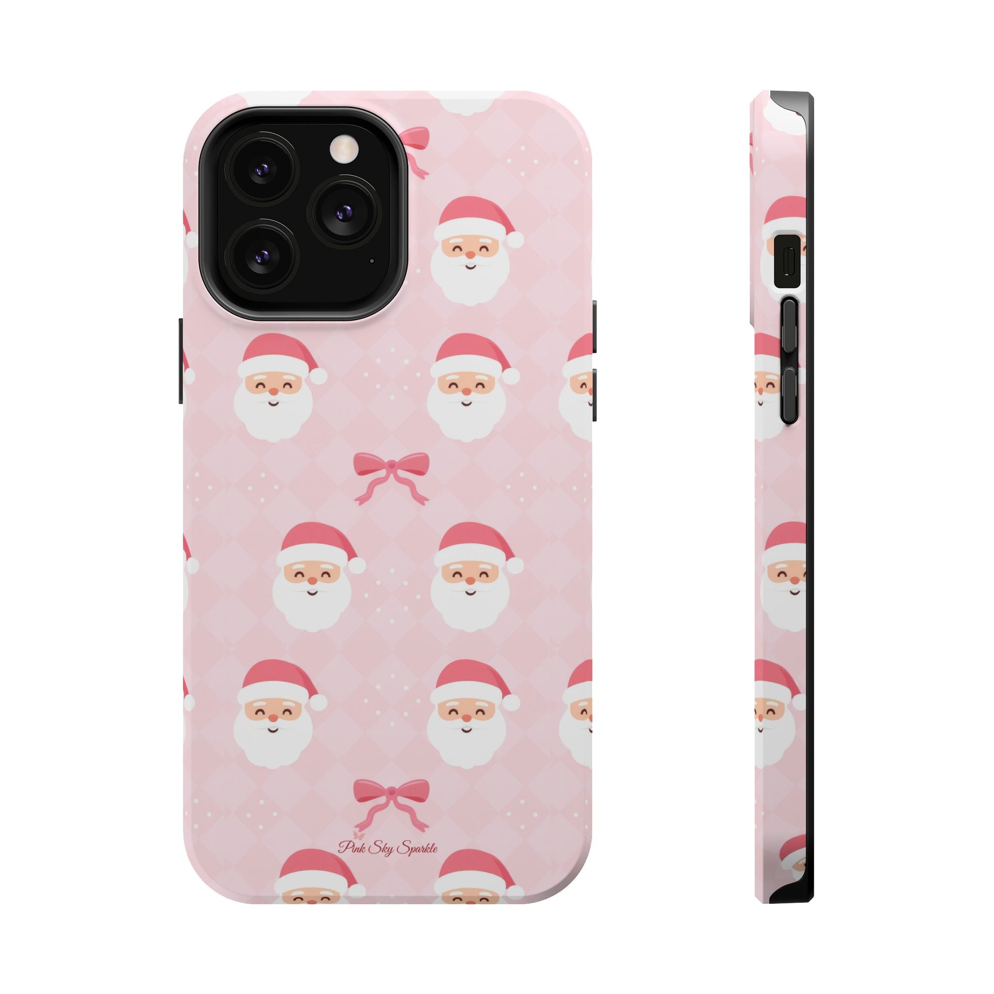 Pink Santa Bows Magnetic iPhone Case