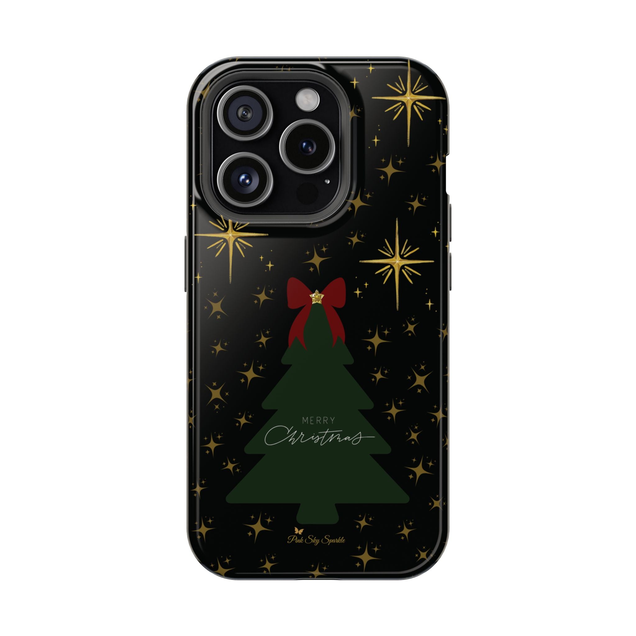 Starry Night Magnetic iPhone Case - Black Aesthetic Christmas Phone Cover